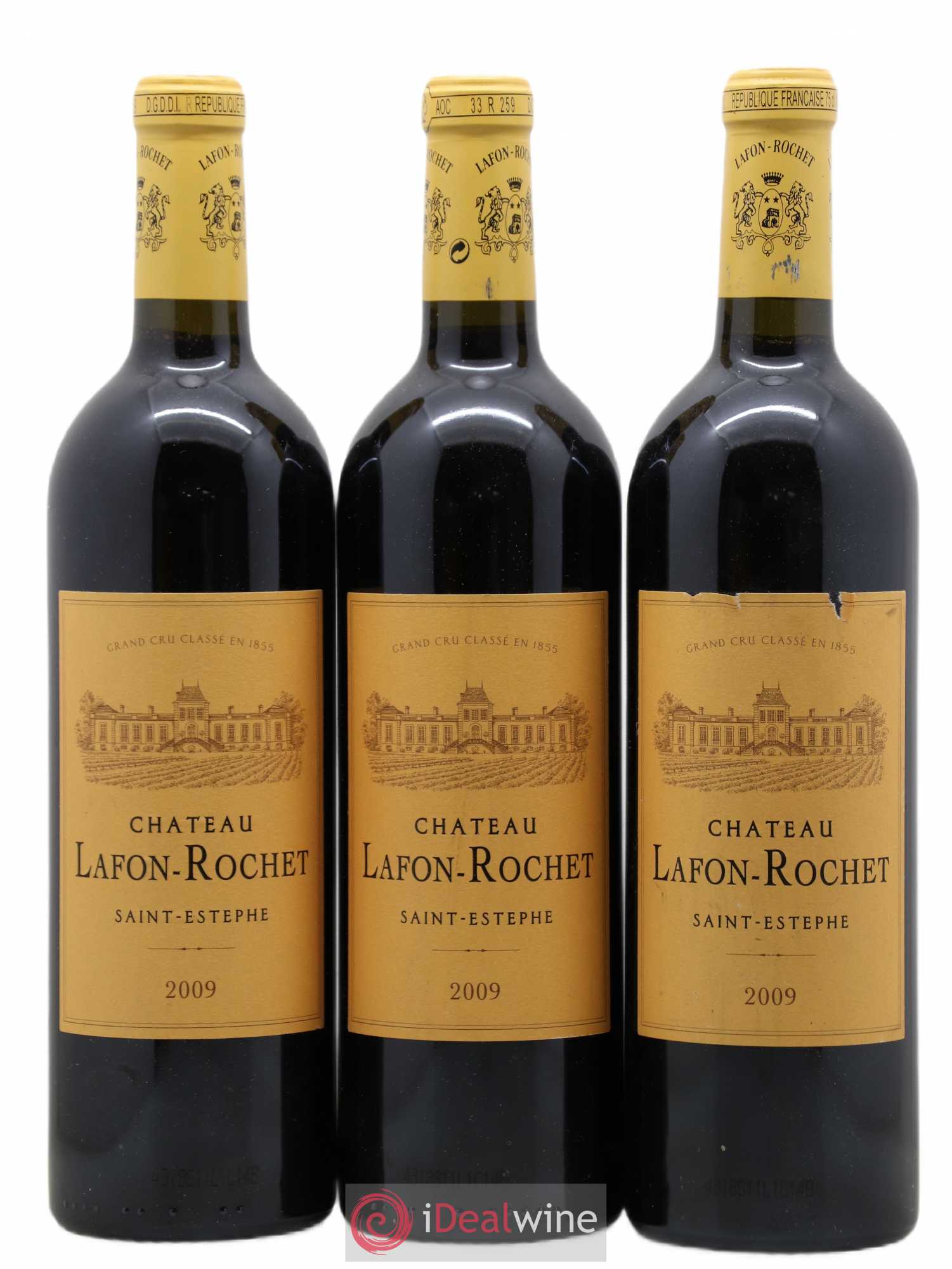 Château Lafon Rochet 4ème Grand Cru Classé 2009 - Lot de 3 bouteilles - 0