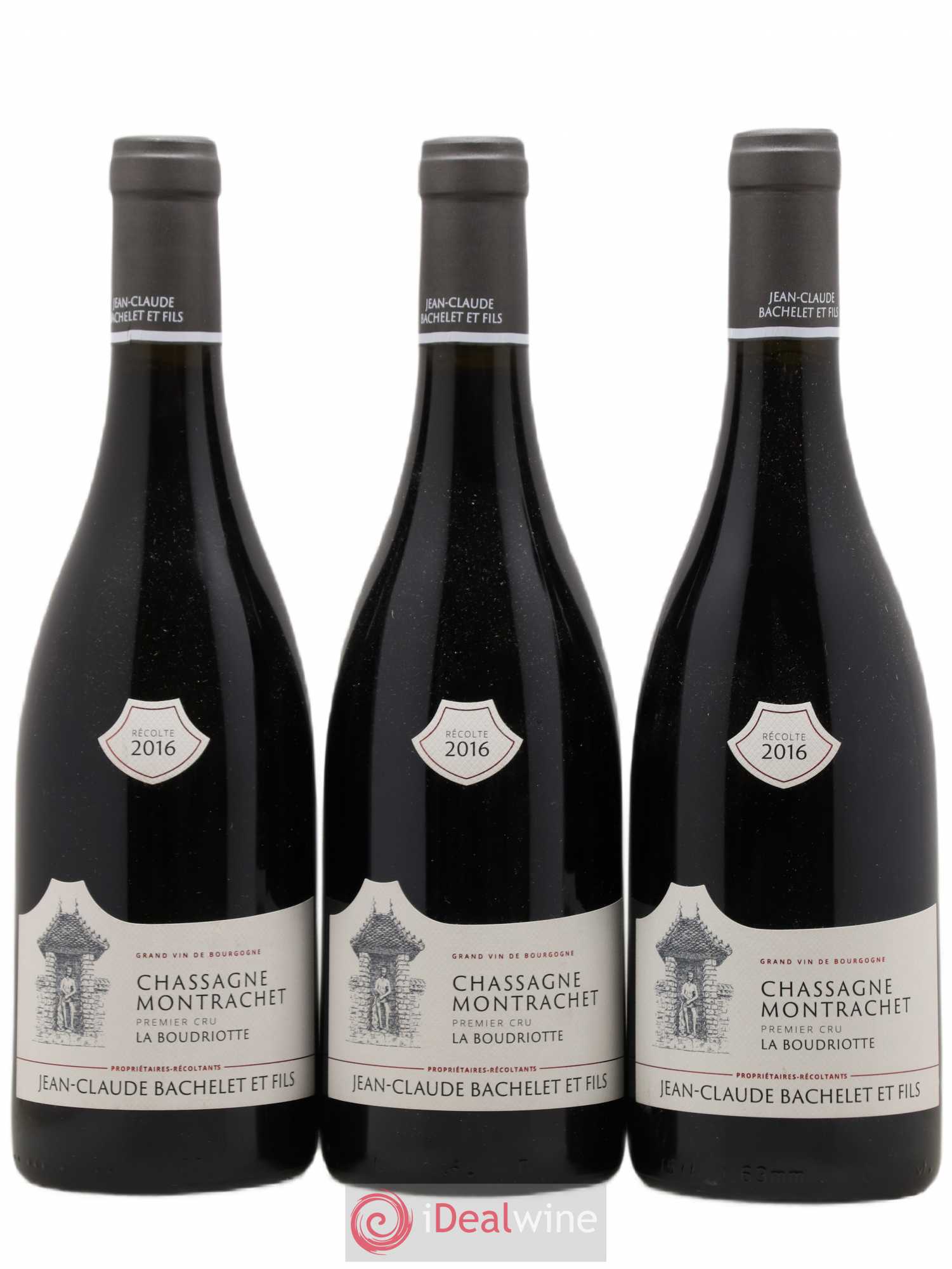 Chassagne-Montrachet 1er Cru La Boudriotte Bachelet 2016 - Posten von 3 Flaschen - 0