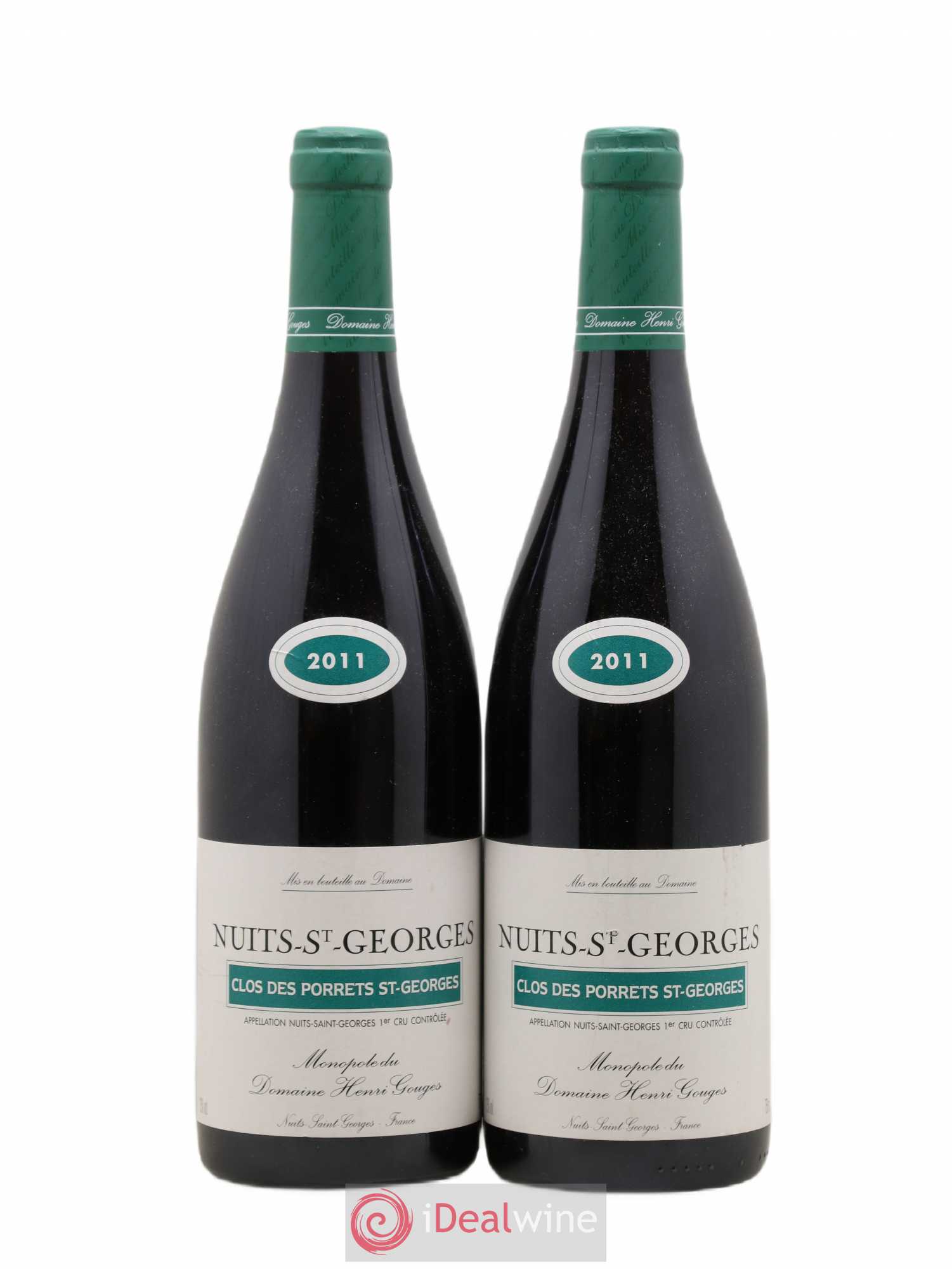 Nuits-Saint-Georges 1er Cru Clos des Porrets St Georges Henri Gouges 2011 - Lot de 2 bouteilles - 0