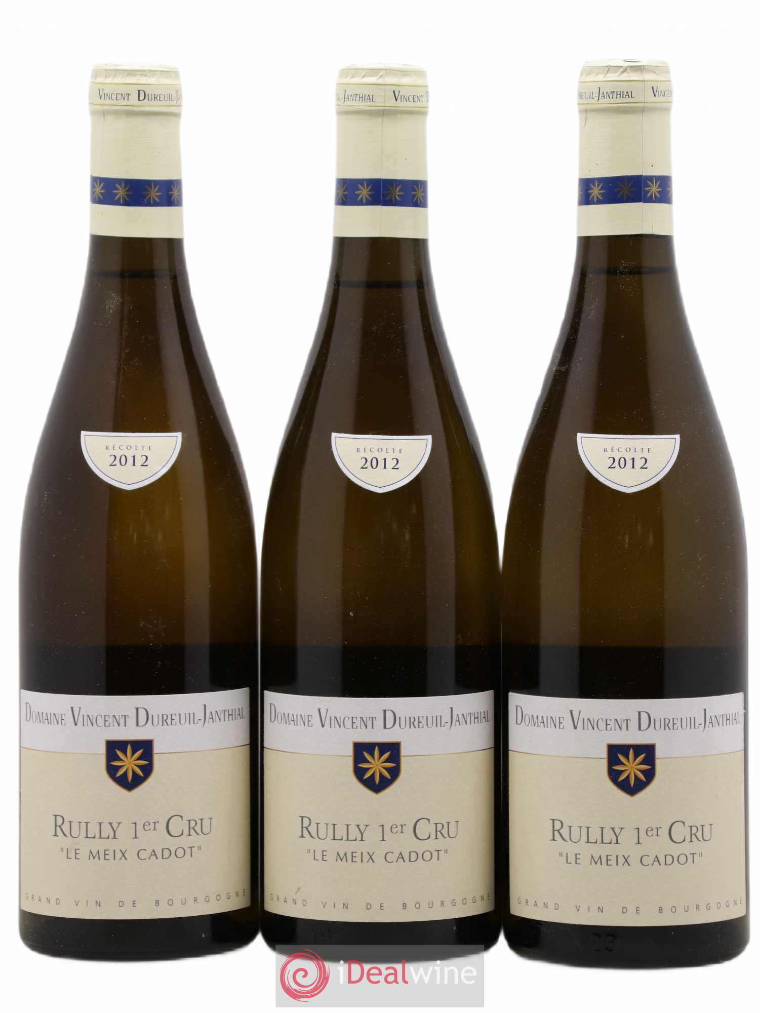 Rully 1er Cru Le Meix Cadot Vincent Dureuil-Janthial 2012 - Lot de 3 bouteilles - 0