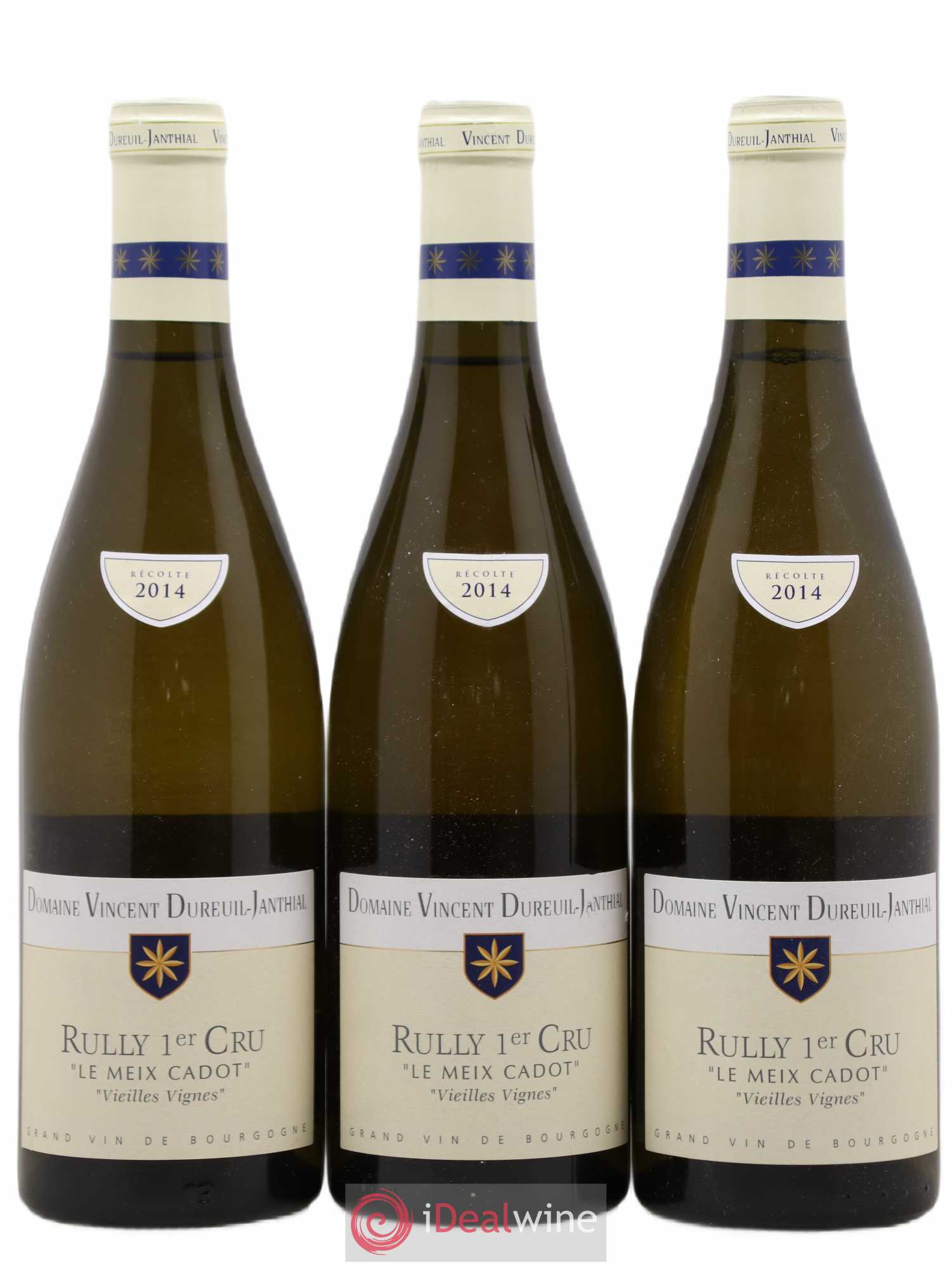 Rully 1er Cru Le Meix Cadot Vieilles Vignes Vincent Dureuil-Janthial 2014 - Posten von 3 Flaschen - 0