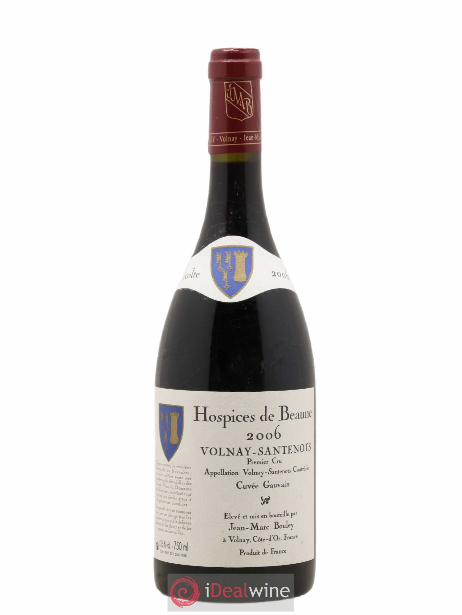 Volnay 1er Cru Santenots Cuvee Gauvain Hospices De Beaune Bouley 2006 - Posten von 1 Flasche - 0