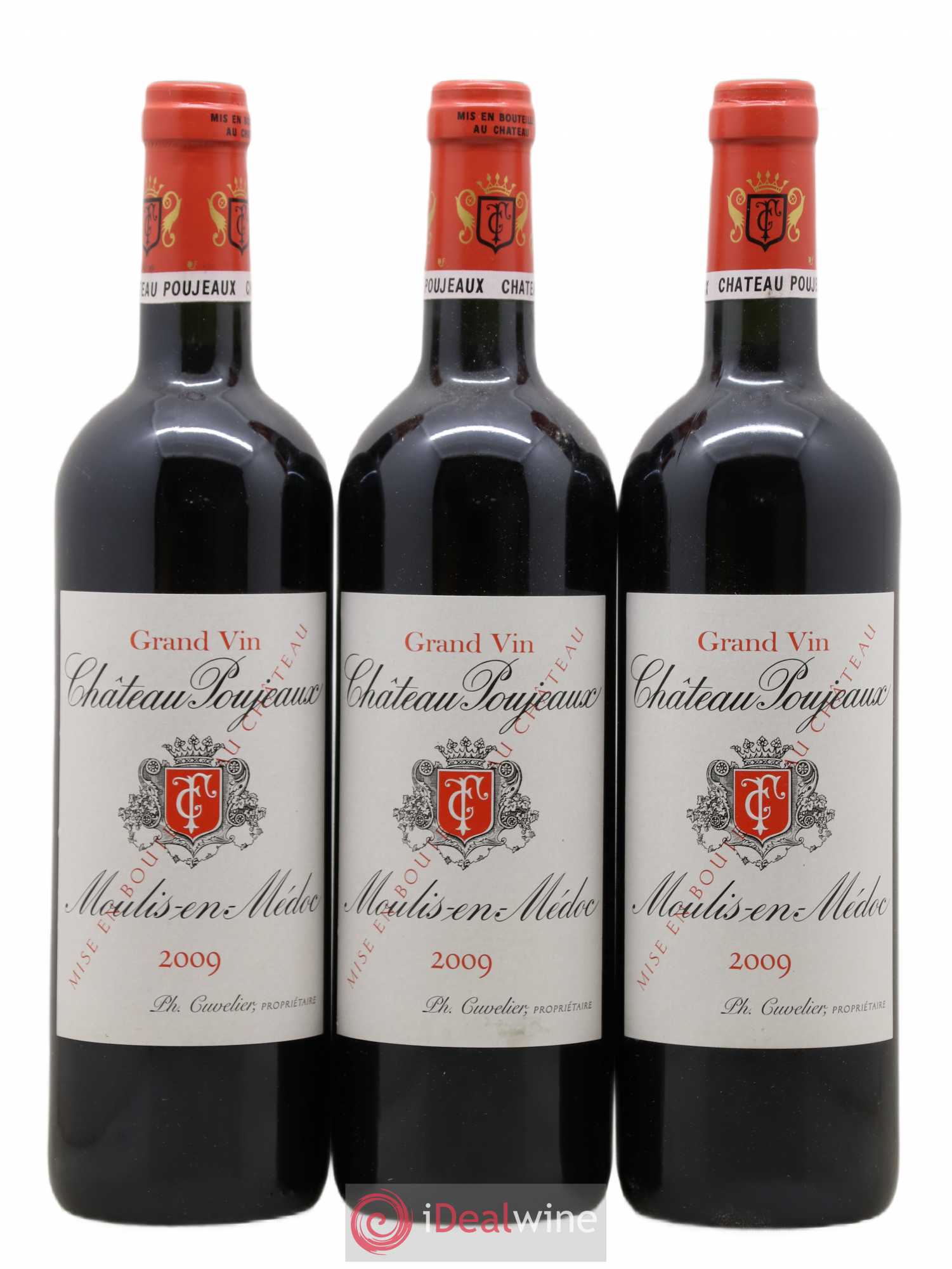 Château Poujeaux 2009 - Lot de 3 bouteilles - 0