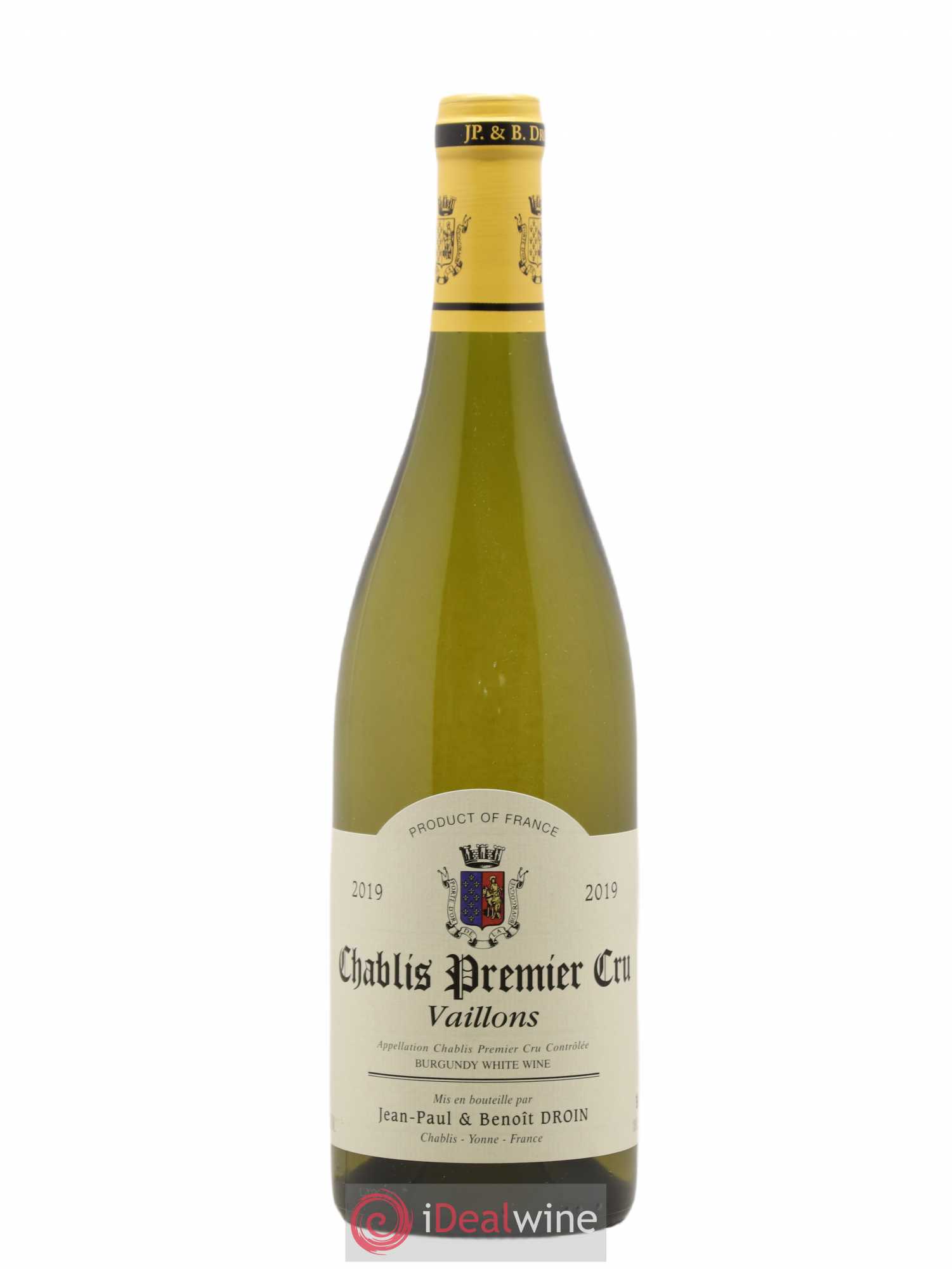 Chablis 1er Cru Vaillons Jean-Paul & Benoît Droin (Domaine) 2019 - Lot de 1 bouteille - 0