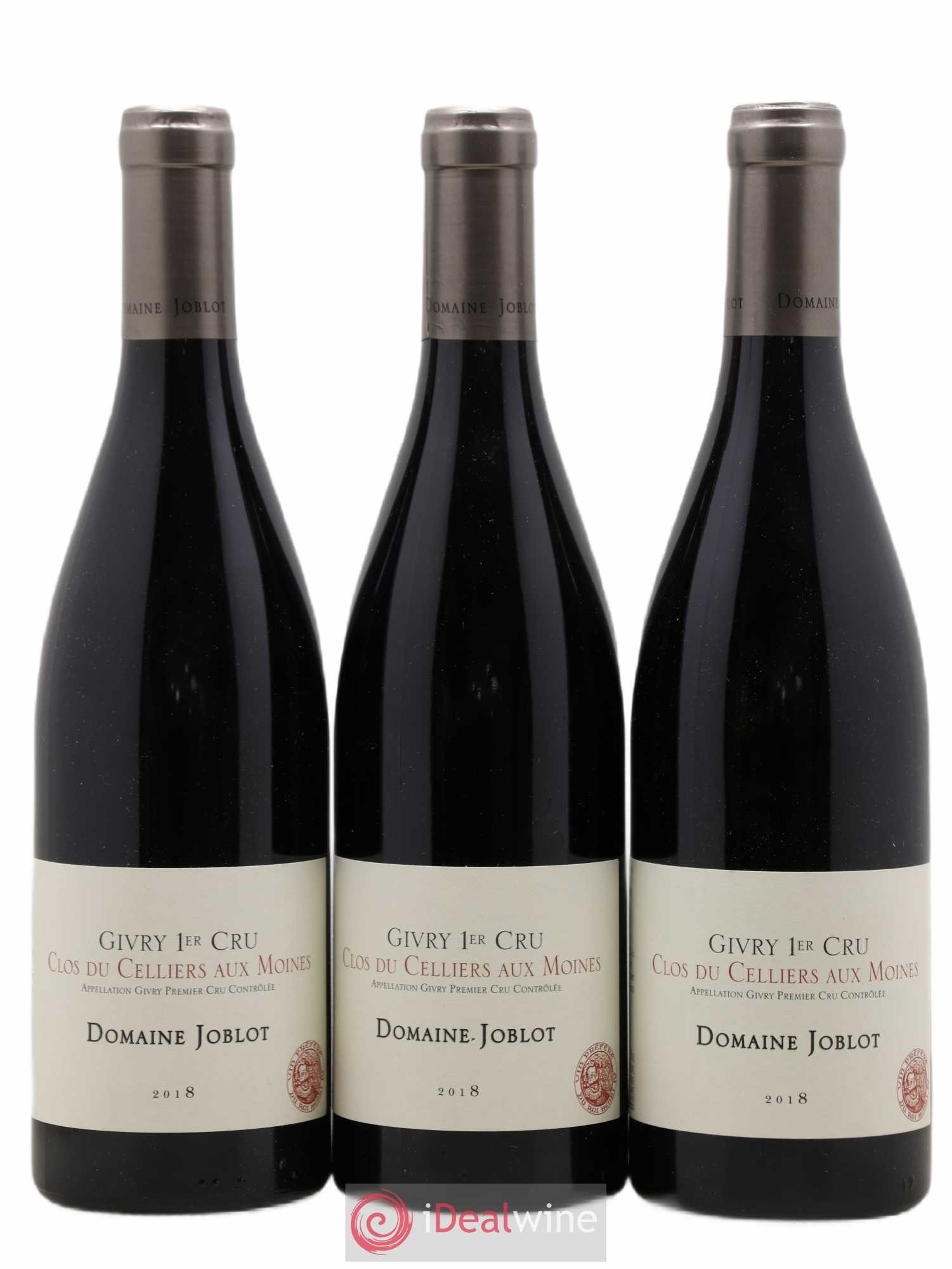 Givry 1er Cru Clos du Cellier aux Moines Joblot (Domaine) 2018 - Lot de 3 bouteilles - 0