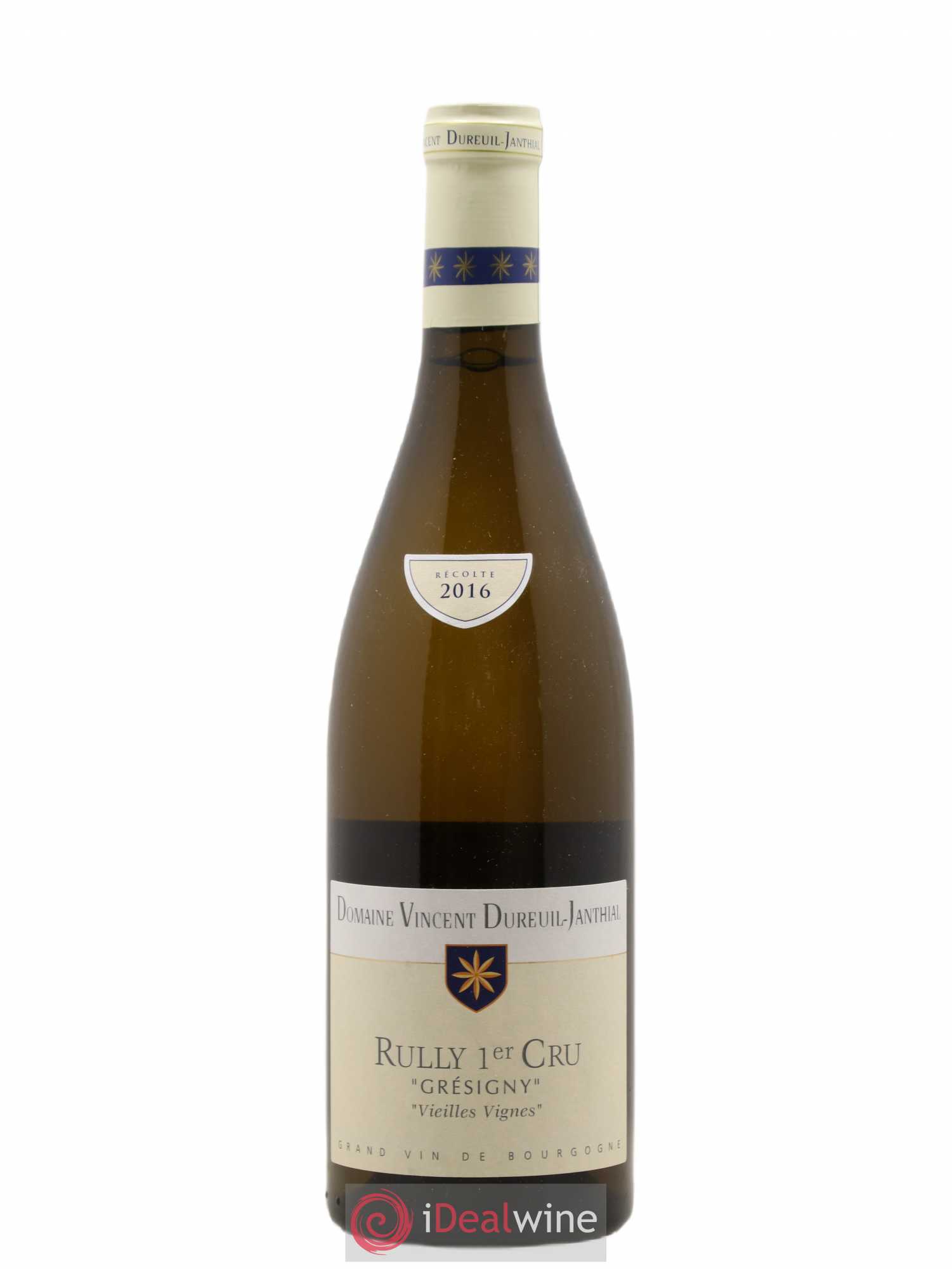 Rully 1er Cru Grésigny Vincent Dureuil-Janthial Vieilles vignes 2016 - Lot de 1 bouteille - 0