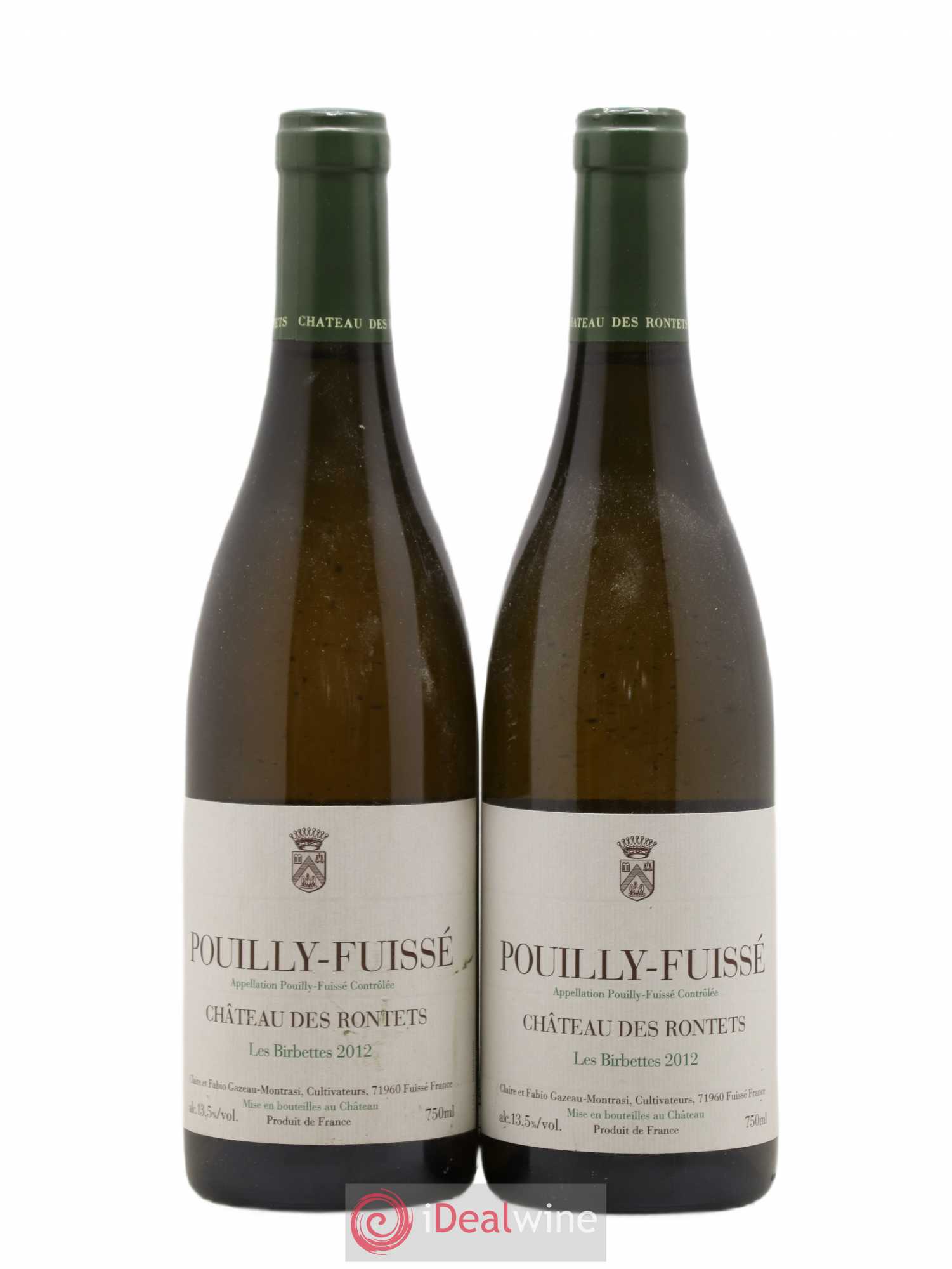Pouilly-Fuissé Les Birbettes Château des Rontets 2012 - Lot de 2 bouteilles - 0