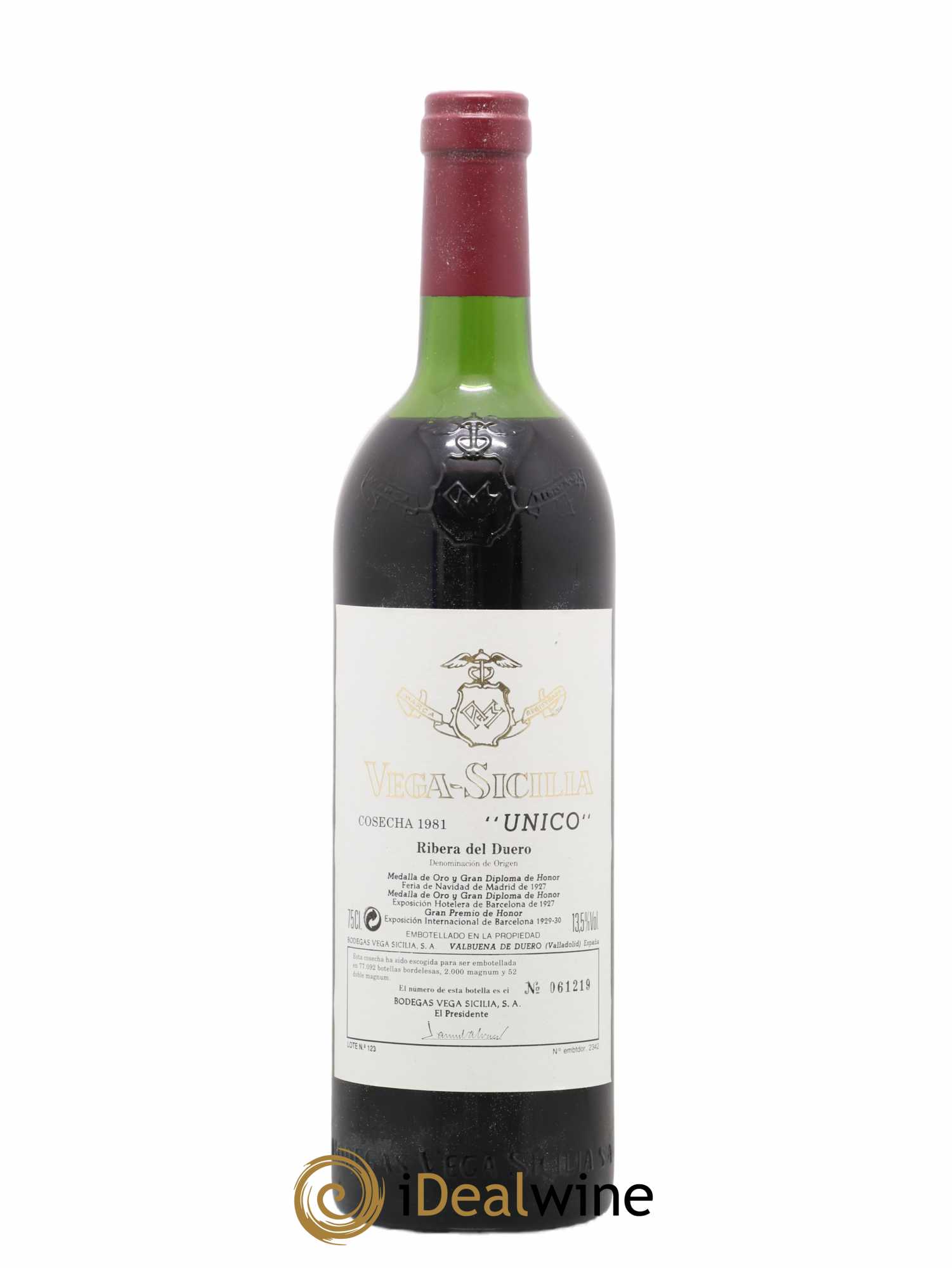 Ribera Del Duero DO Vega Sicilia Unico Famille Alvarez 1981 - Lot de 1 bouteille - 0