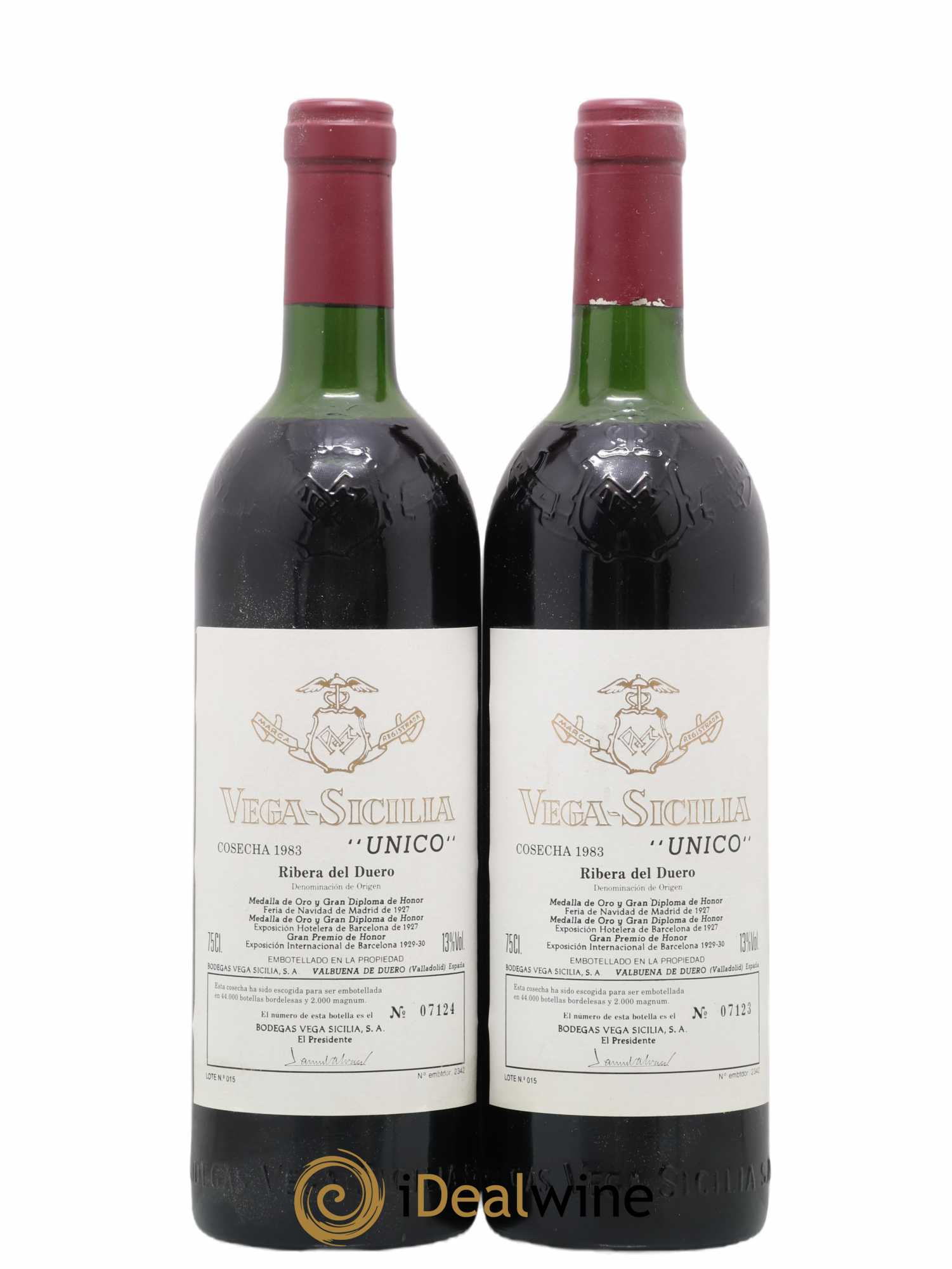 Ribera Del Duero DO Vega Sicilia Unico Famille Alvarez 1983 - Lot de 2 bouteilles - 0