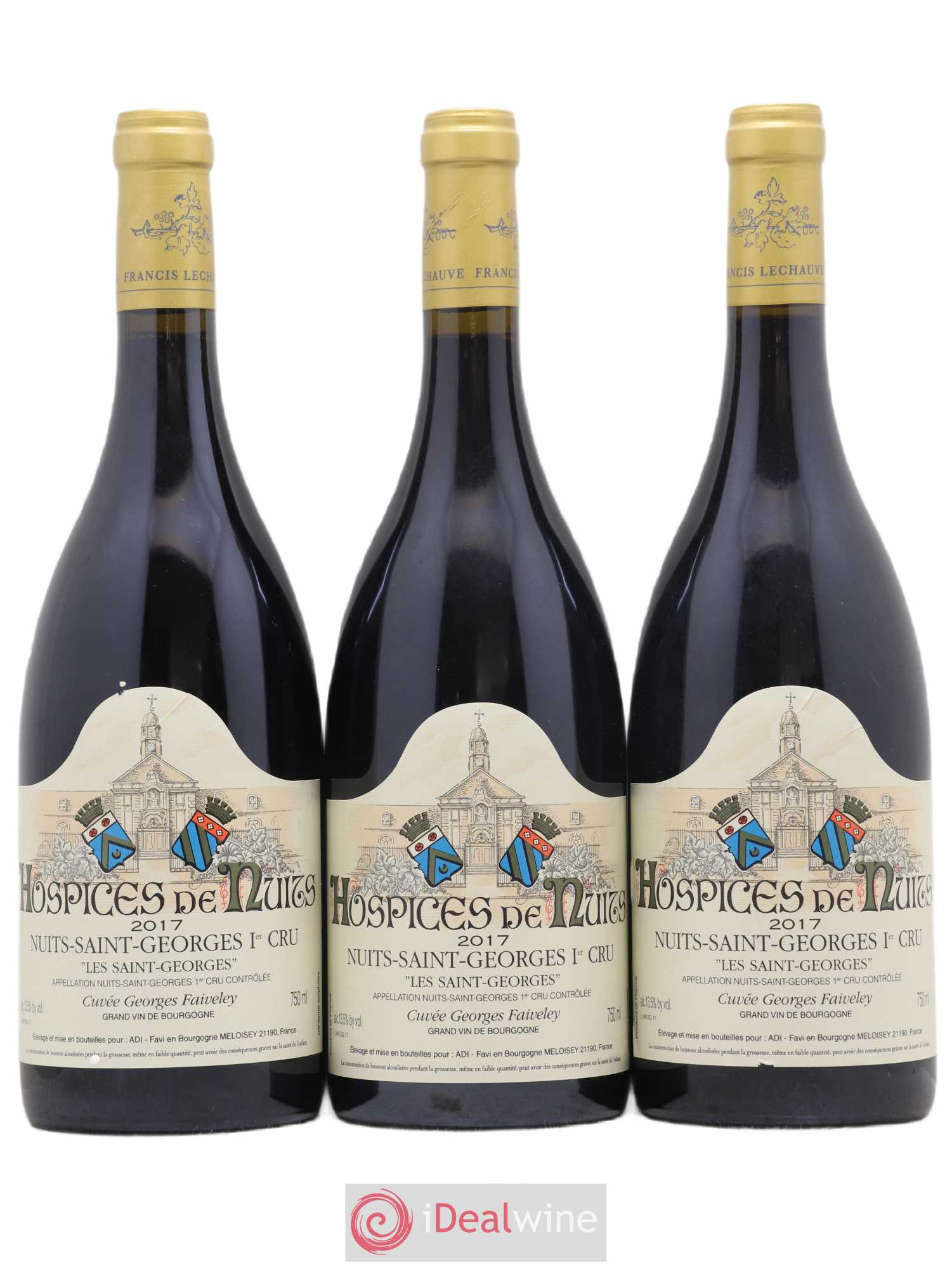 Nuits-Saint-Georges 1er Cru Les St Georges Cuvée Georges Faiveley Hospices De Nuits 2017 - Posten von 3 Flaschen - 0