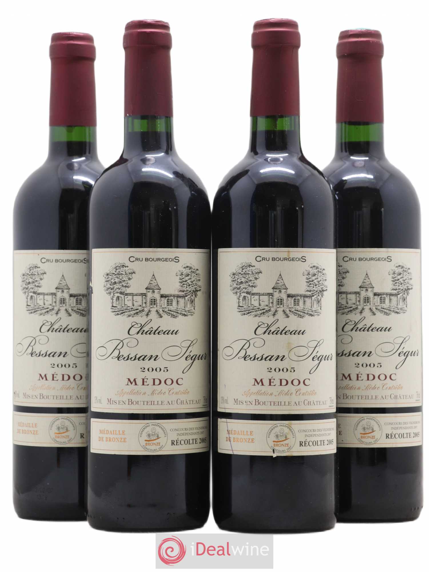 Médoc Bessan Ségur (sans prix de réserve) 2005 - Posten von 4 Flaschen - 0