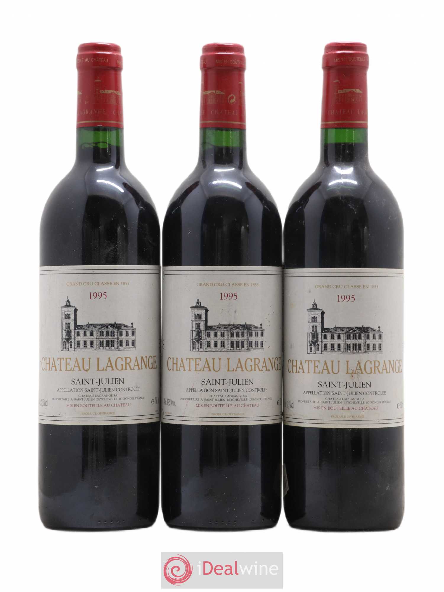 Château Lagrange 3ème Grand Cru Classé 1995 - Lot de 3 bouteilles - 0