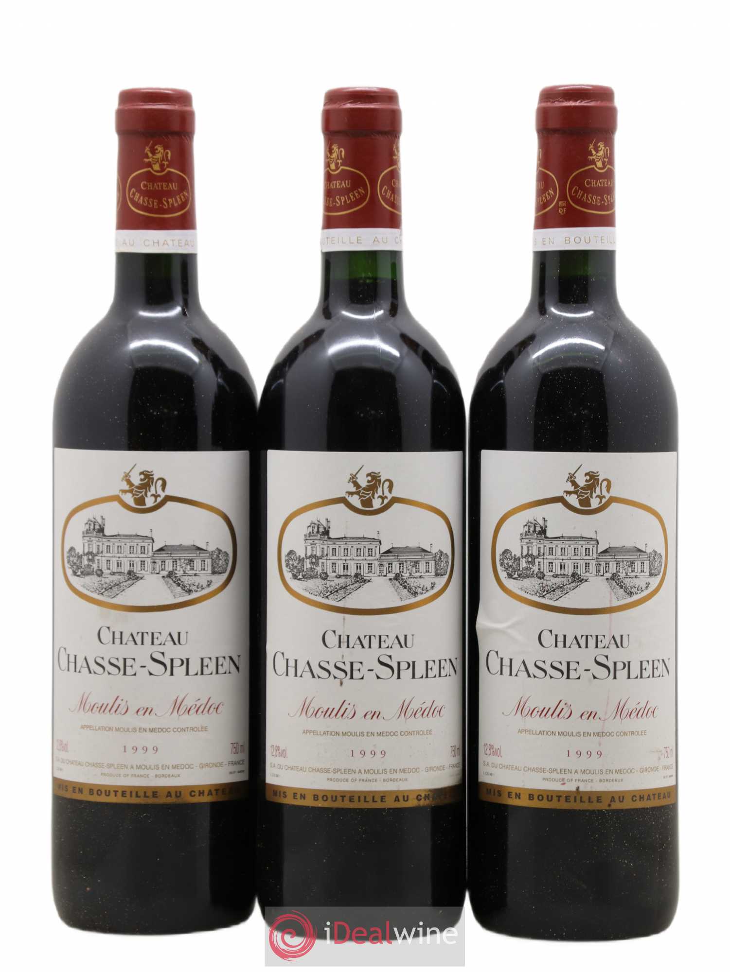Château Chasse Spleen 1999 - Lot de 3 bouteilles - 0