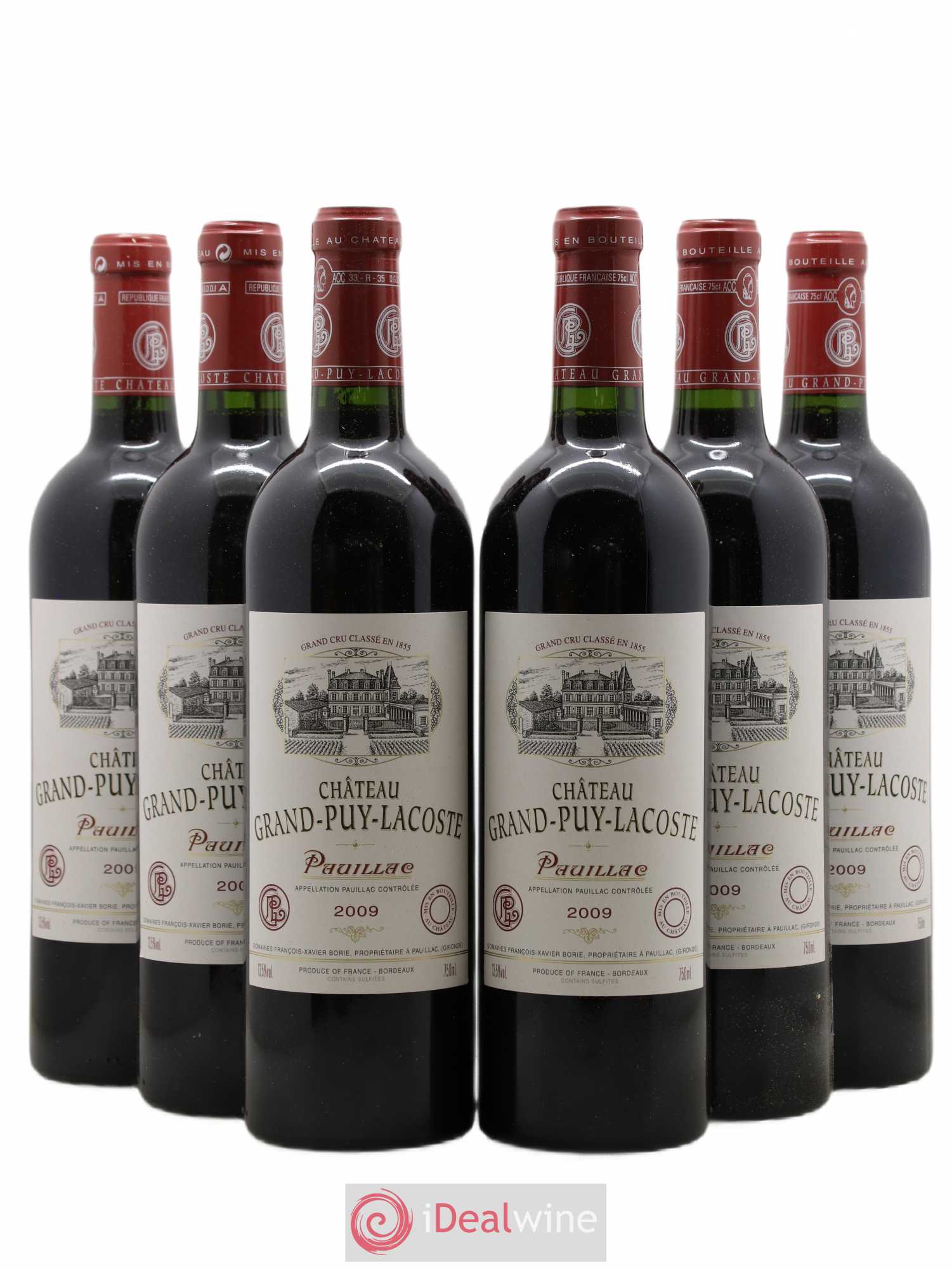 Château Grand Puy Lacoste 5ème Grand Cru Classé 2009 - Lot de 6 bouteilles - 0