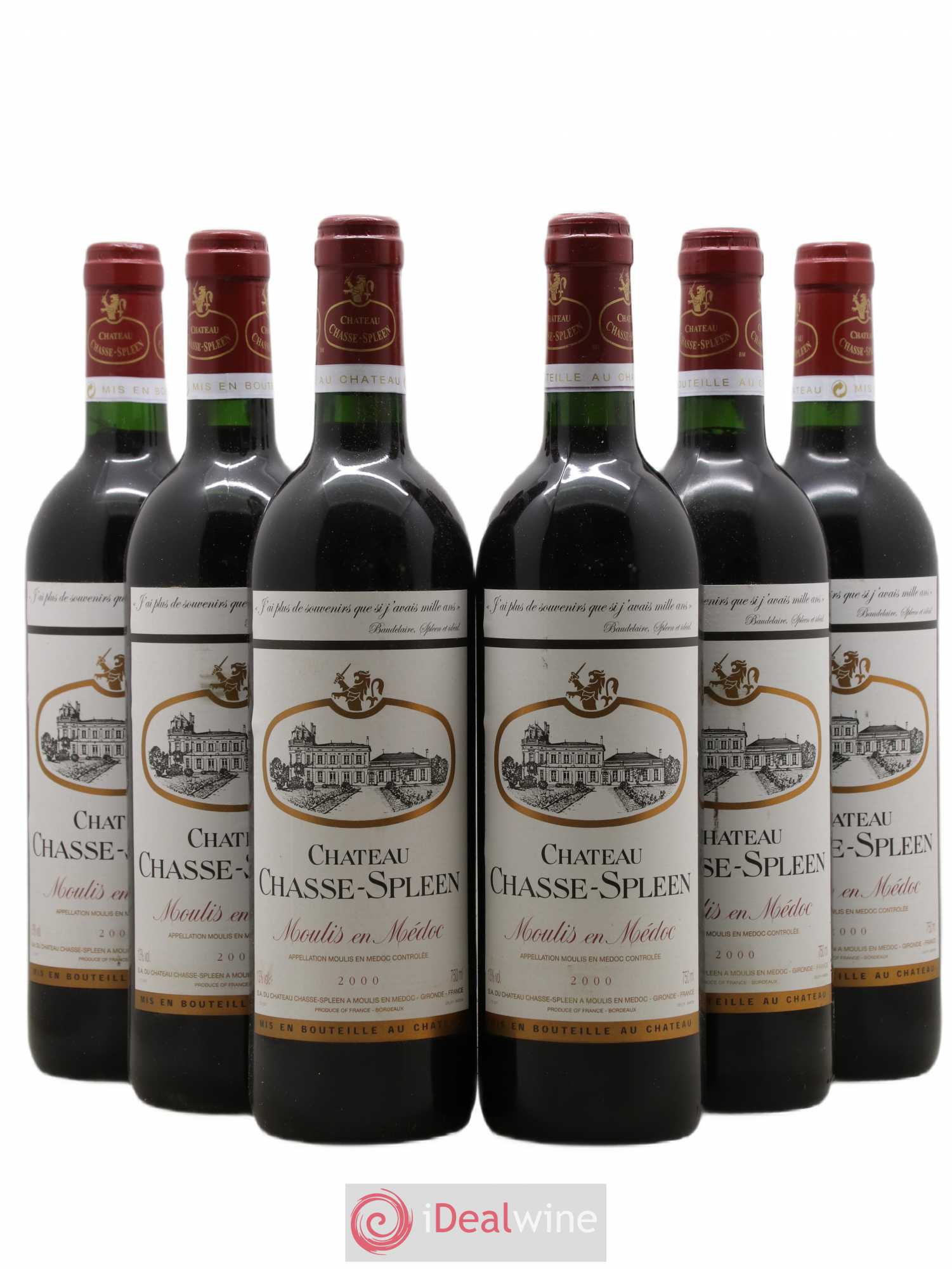 Château Chasse Spleen 2000 - Lot de 6 bouteilles - 0