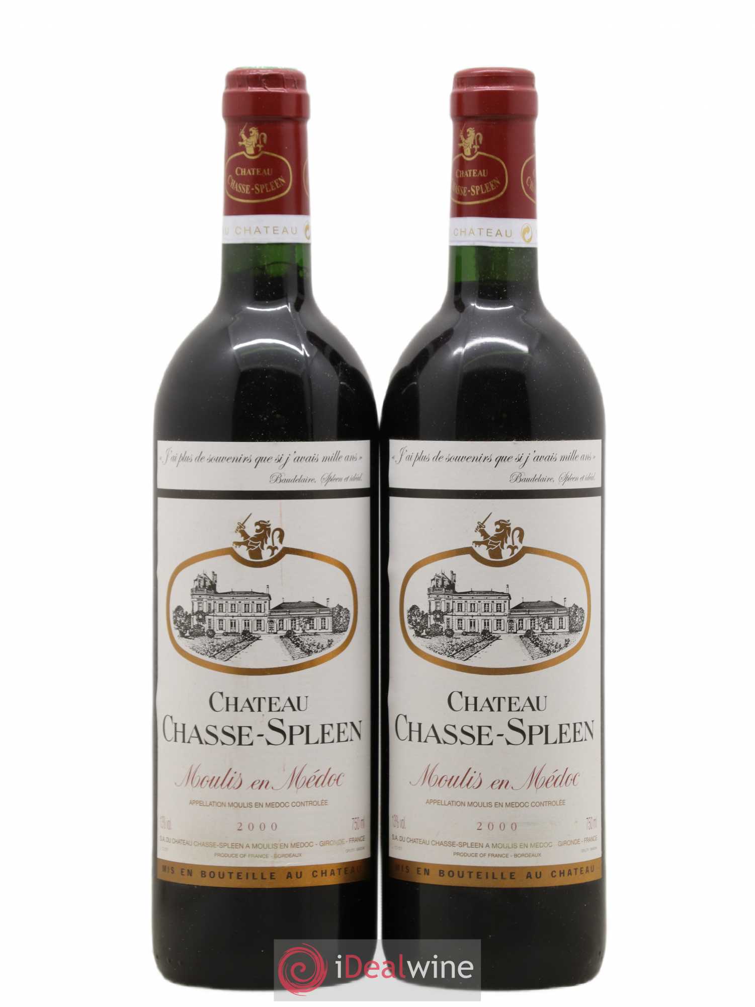 Château Chasse Spleen 2000 - Lot de 2 bouteilles - 0