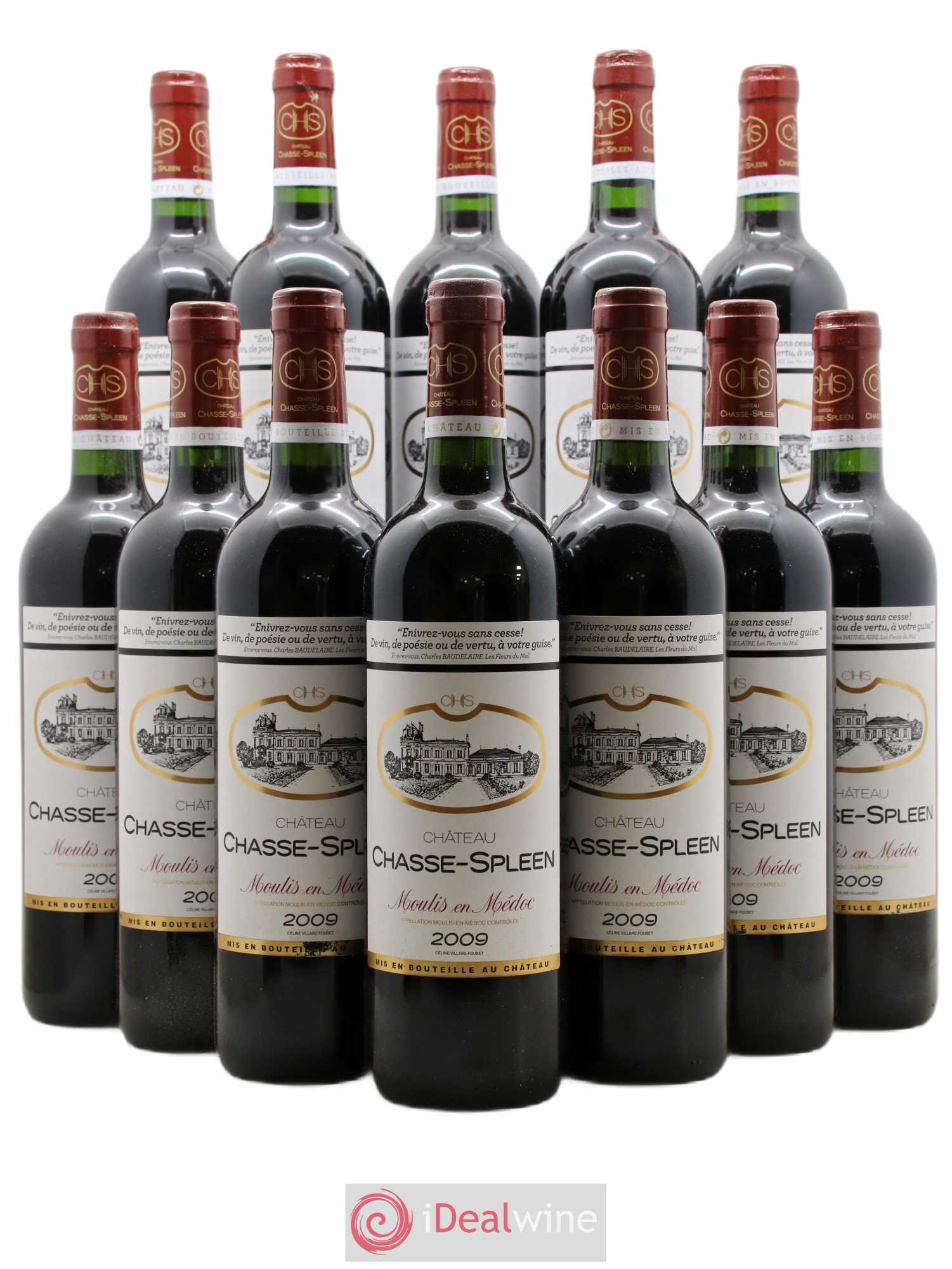 Château Chasse Spleen 2009 - Lot de 12 bouteilles - 0