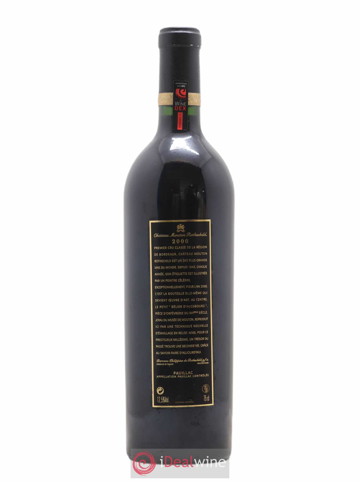 Château Mouton Rothschild 1er Grand Cru Classé 2000 - Lot de 1 bouteille - 1