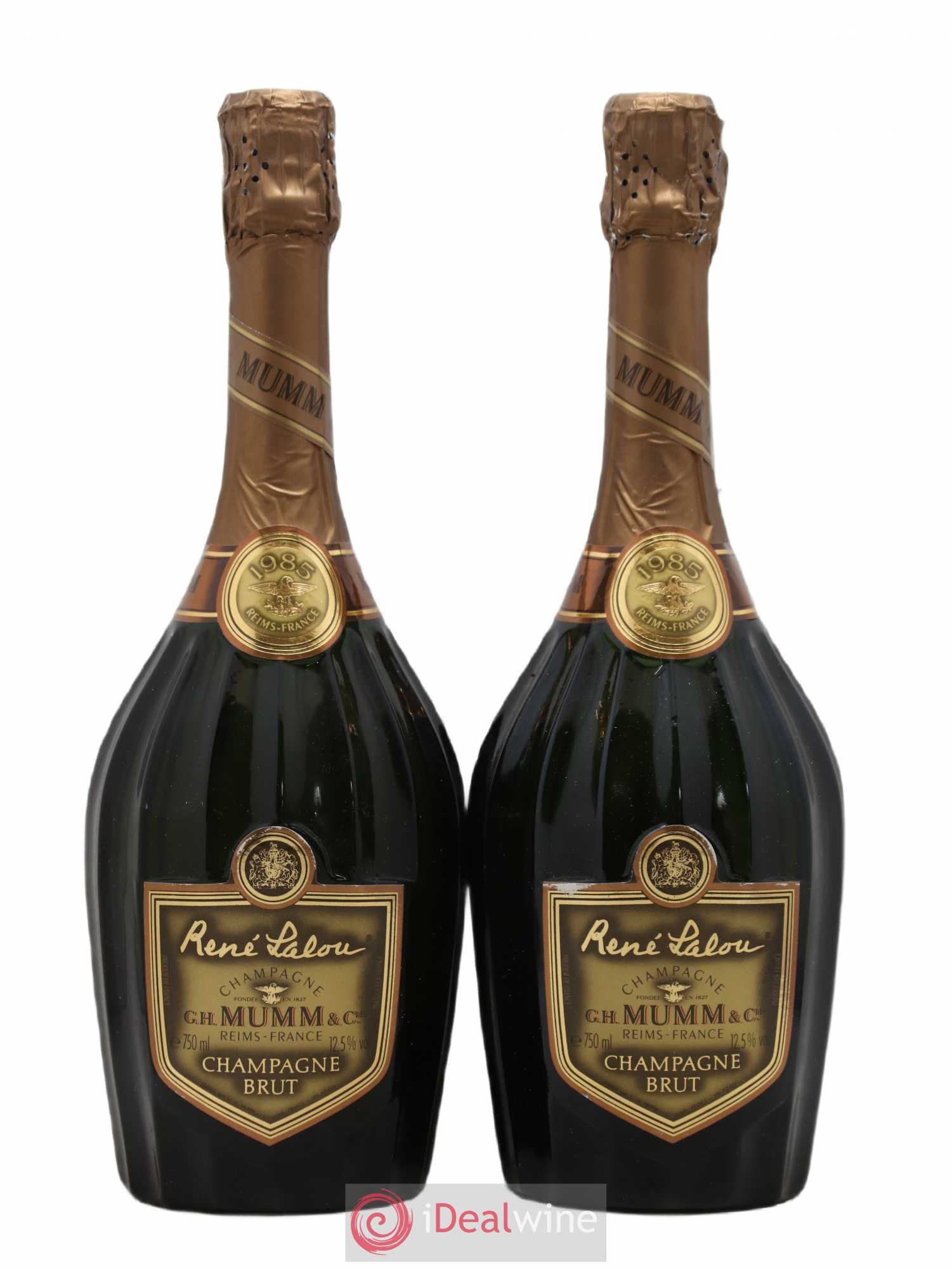 René Lalou Mumm Brut 1985 - Lot de 2 bouteilles - 0