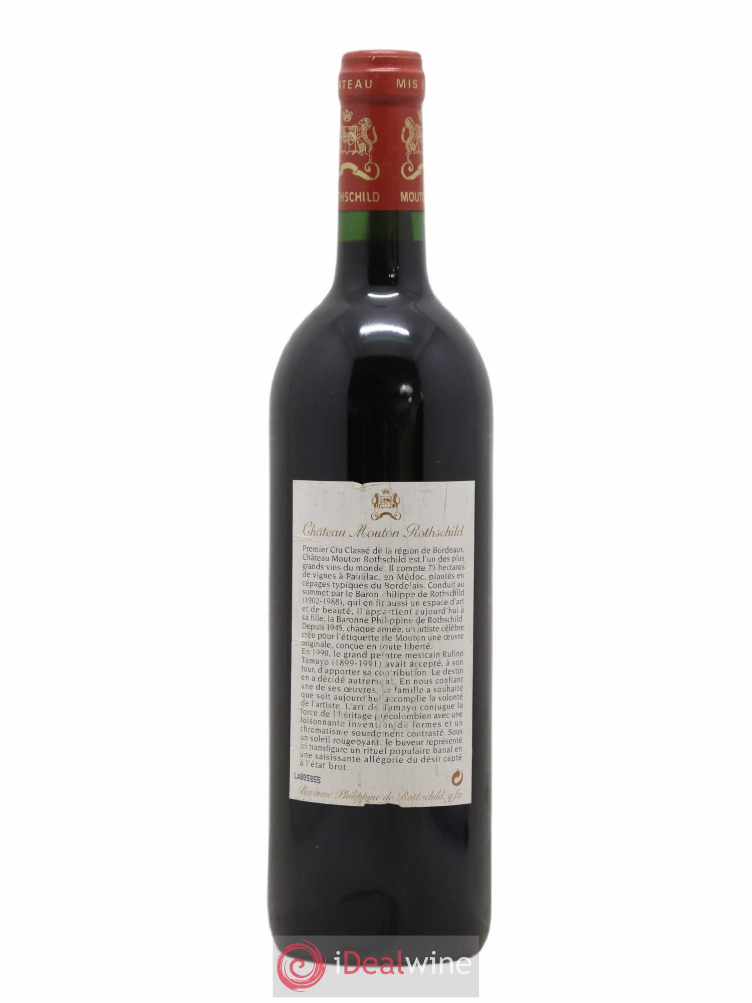 Château Mouton Rothschild 1er Grand Cru Classé 1998 - Lot de 1 bouteille - 1