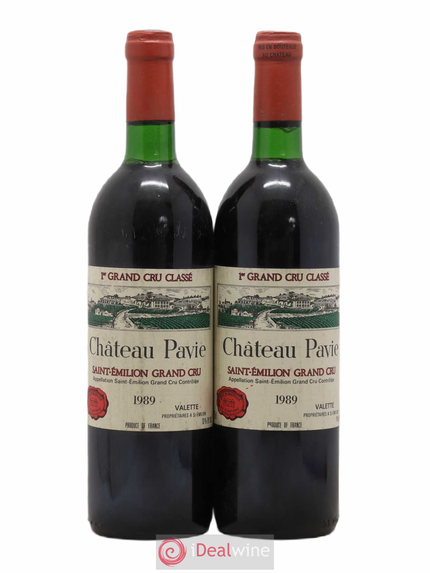 Château Pavie 1er Grand Cru Classé A 1989 - Lot de 2 bouteilles - 0