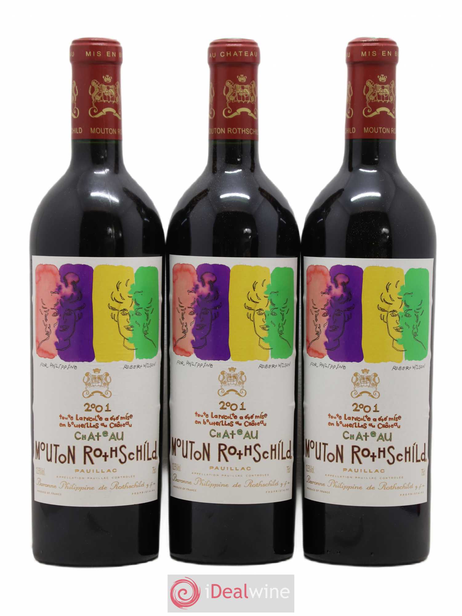 Château Mouton Rothschild 1er Grand Cru Classé 2001 - Lot de 6 bouteilles - 1