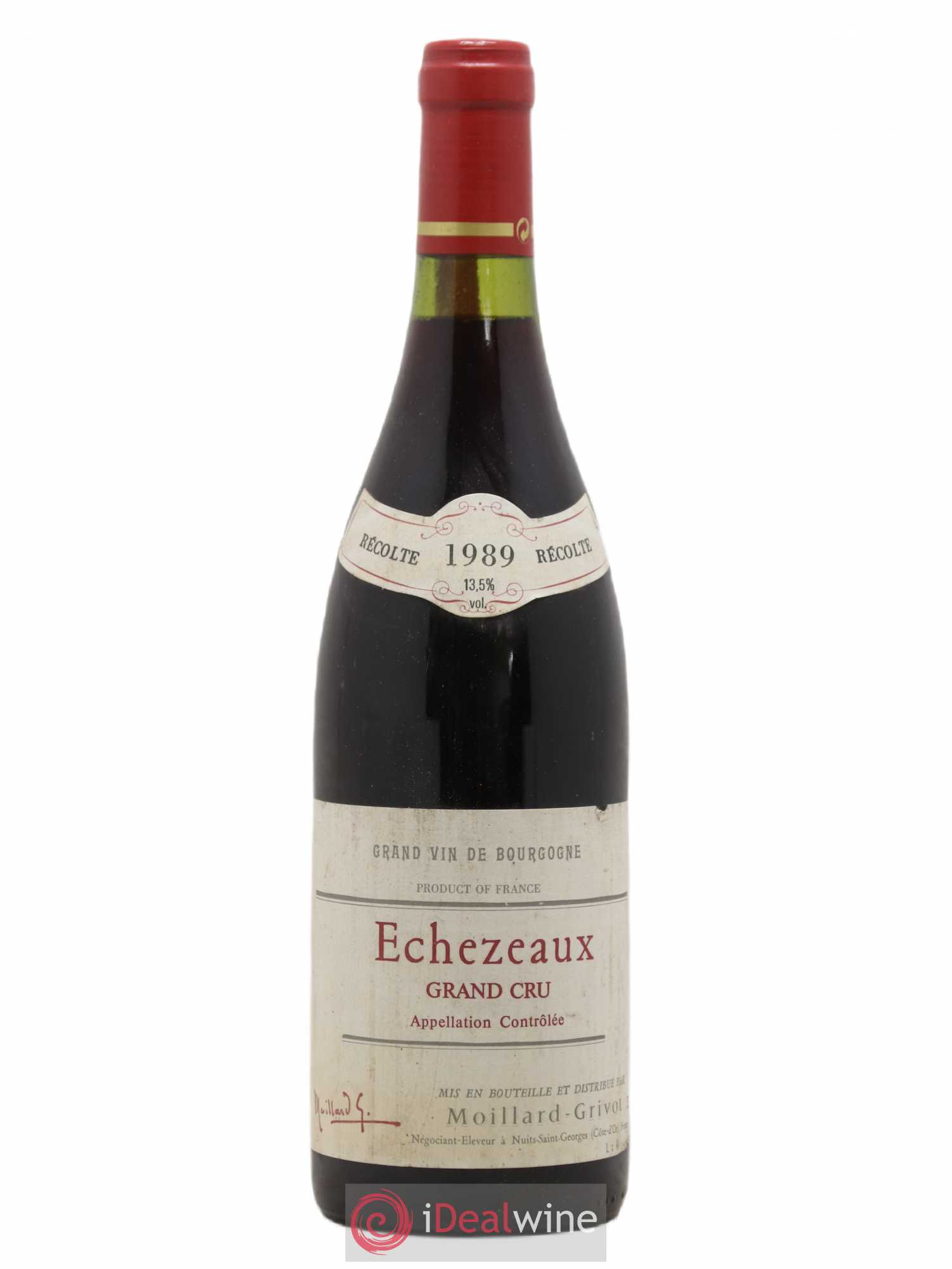 Echezeaux Grand Cru Domaine Moillard Grivot 1989 - Lot de 1 bouteille - 0