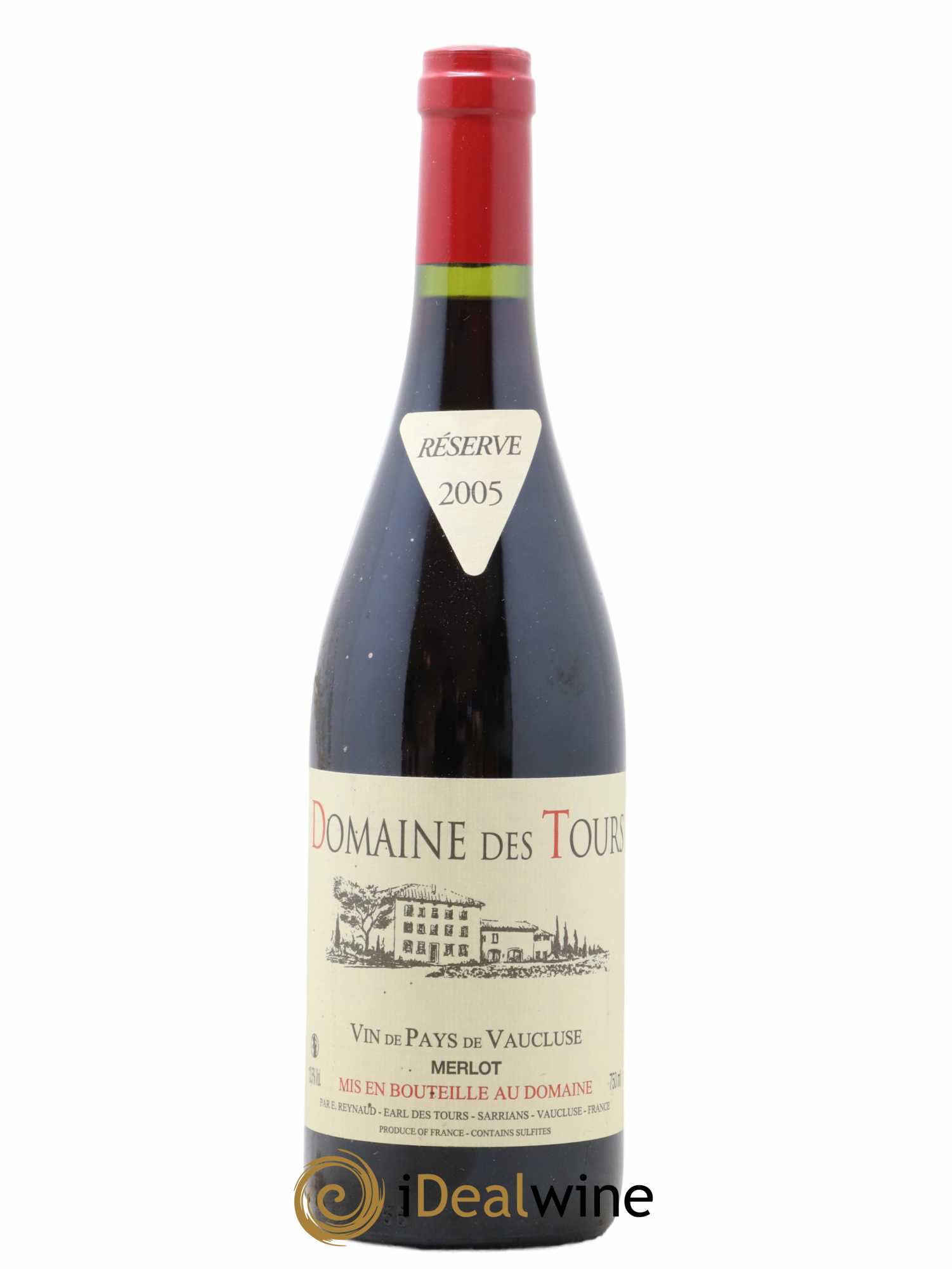 Vaucluse Domaine des Tours Merlot Emmanuel Reynaud 2005 - Lot de 1 bouteille - 0