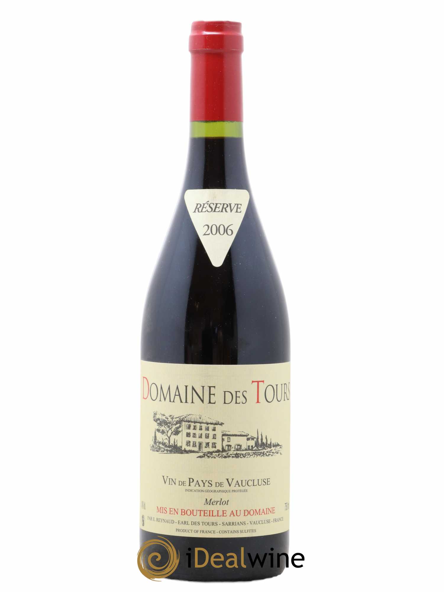 Vaucluse Domaine des Tours Merlot Emmanuel Reynaud 2006 - Lot de 1 bouteille - 0