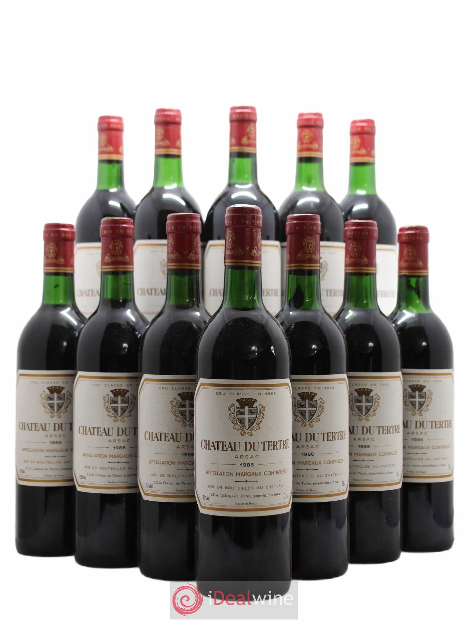 Château du Tertre 5ème Grand Cru Classé 1986 - Lot de 12 bouteilles - 0