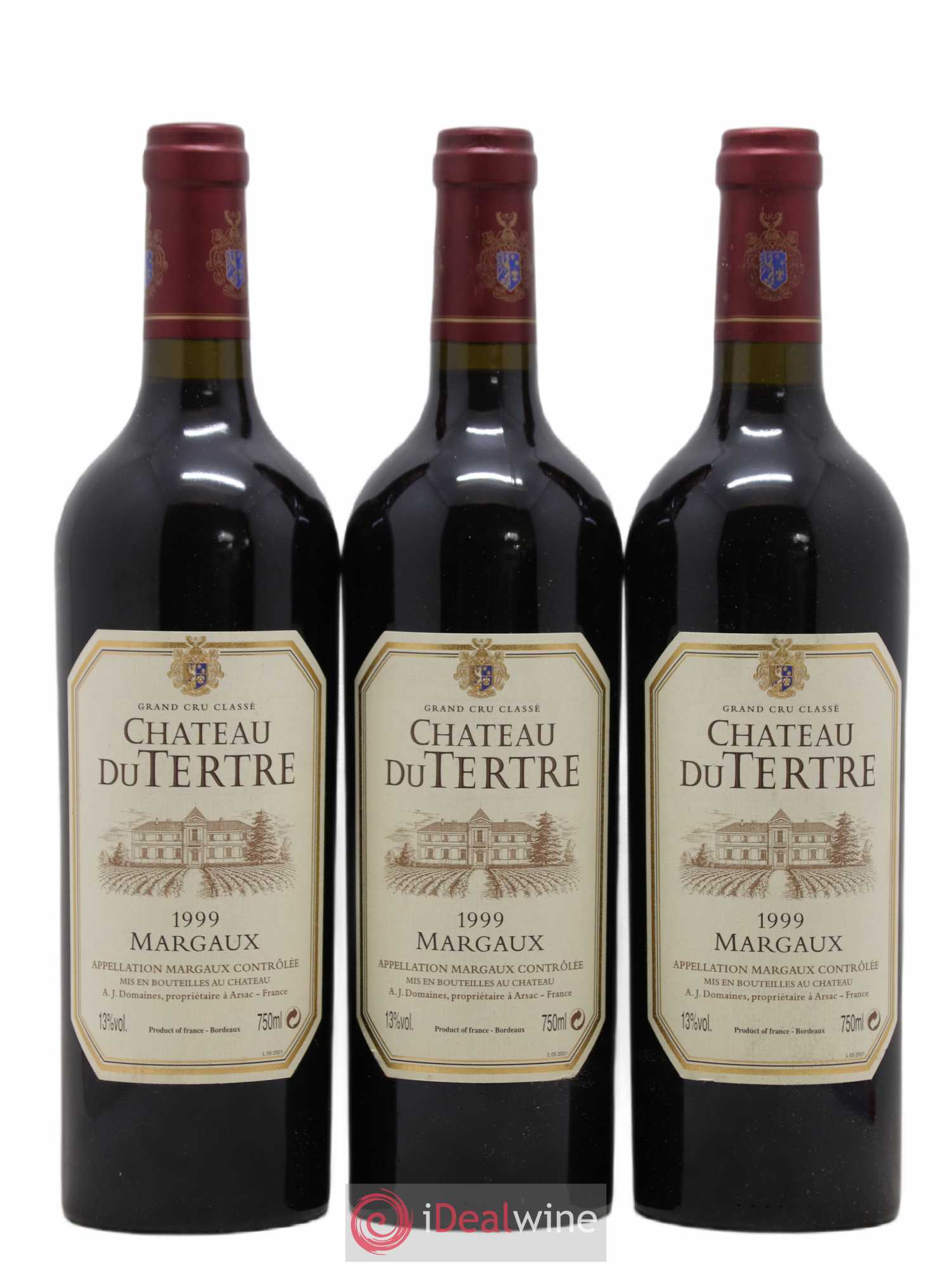 Château du Tertre 5ème Grand Cru Classé 1999 - Lot de 6 bouteilles - 1