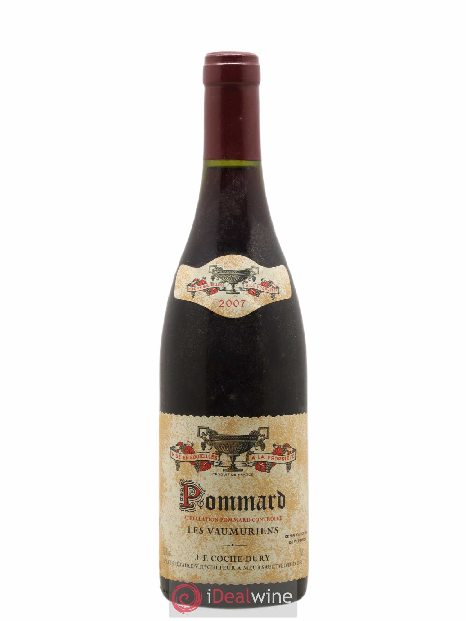 Pommard les Vaumuriens Coche Dury (Domaine) 2007 - Lot de 1 bouteille - 0