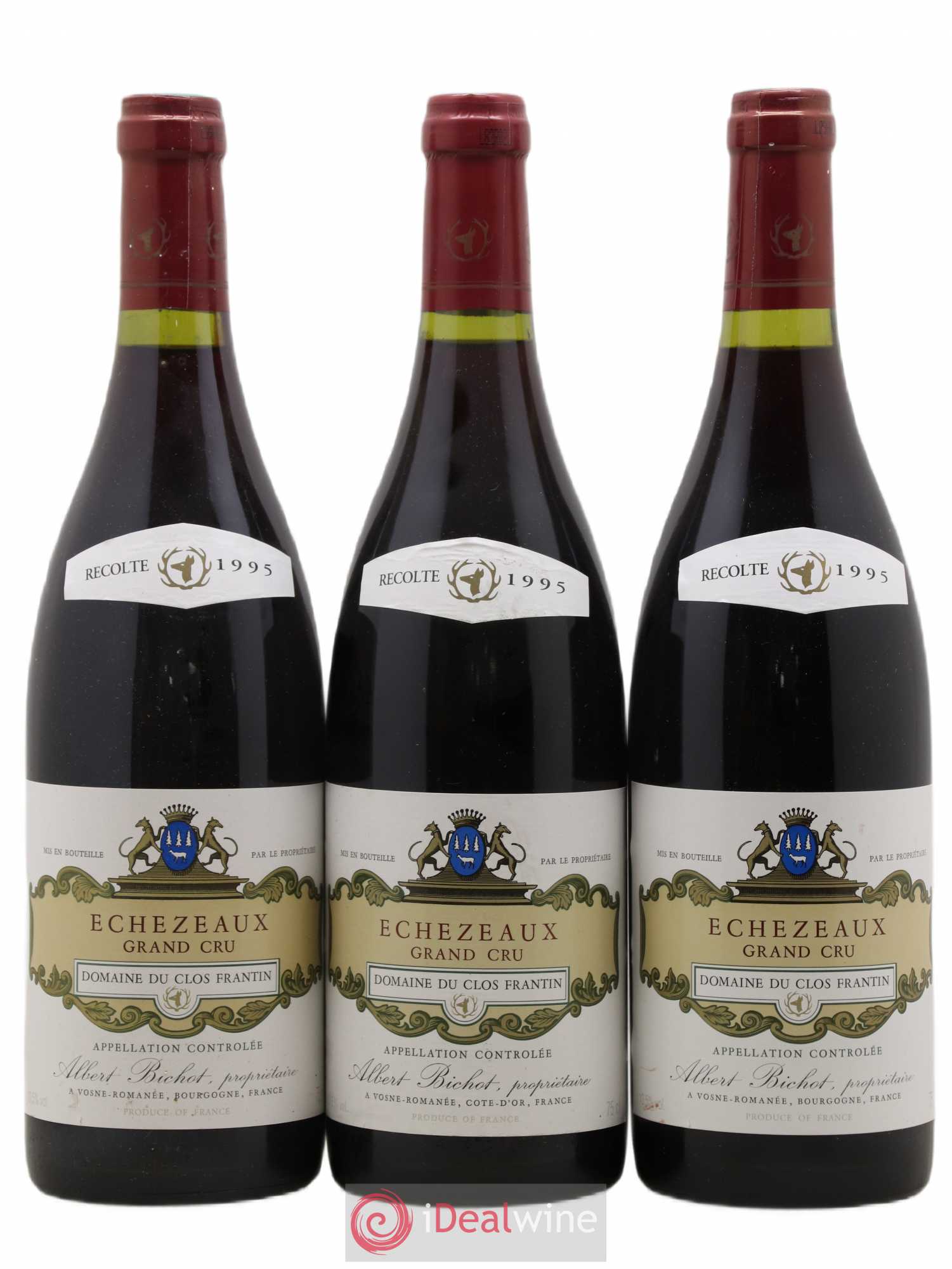 Echezeaux Grand Cru Echezeaux Clos Frantin - Albert Bichot 1995 - Lot de 3 bouteilles - 0