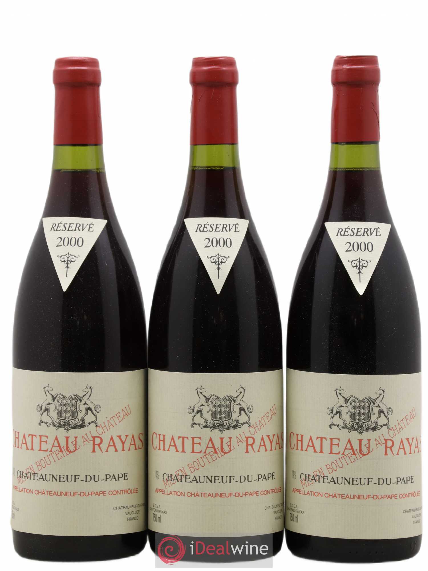 Châteauneuf-du-Pape Château Rayas Emmanuel Reynaud 2000 - Lot de 3 bouteilles - 0