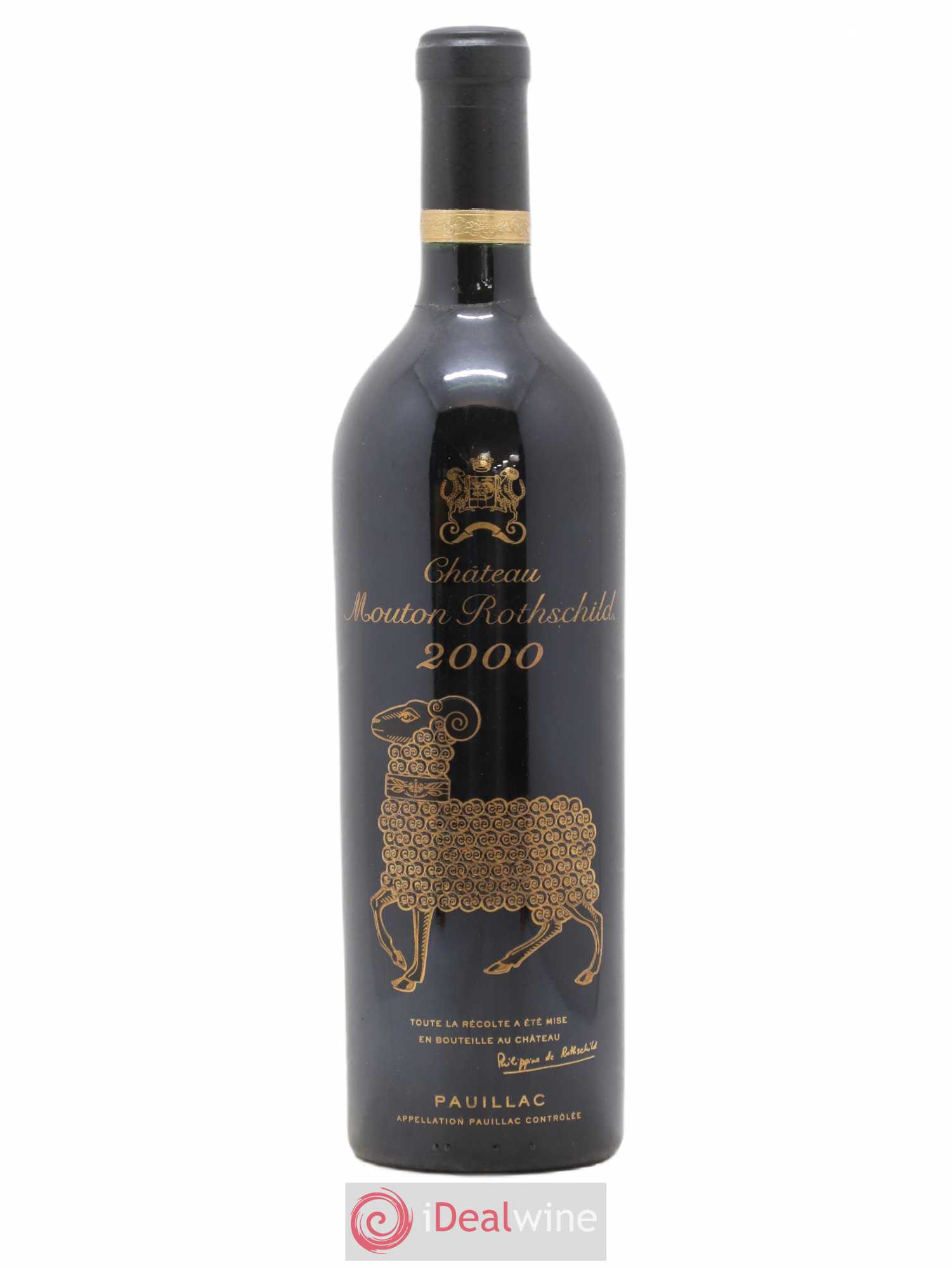 Château Mouton Rothschild 1er Grand Cru Classé 2000 - Lot de 1 bouteille - 0