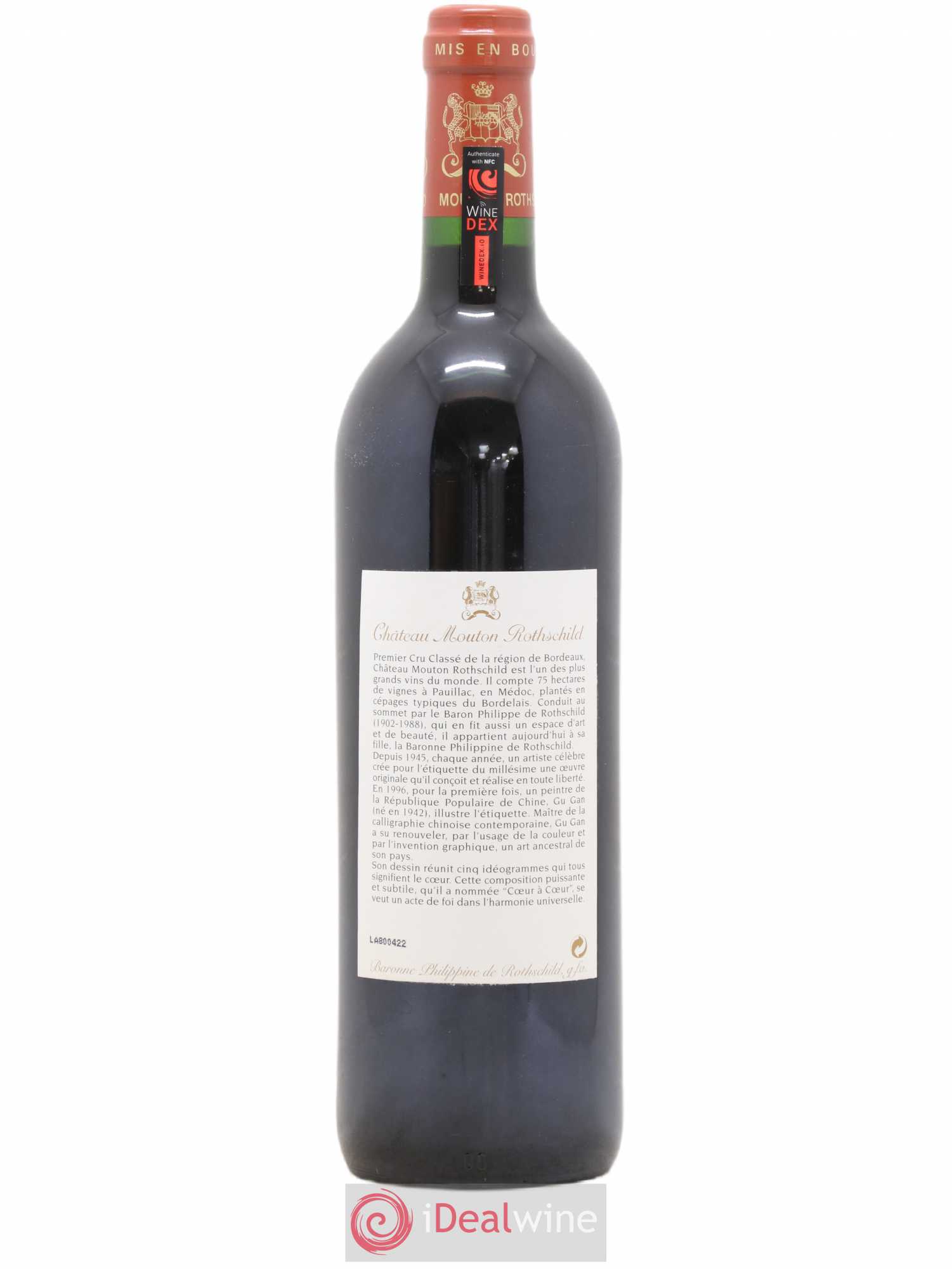 Château Mouton Rothschild 1er Grand Cru Classé 1996 - Lot de 1 bouteille - 1