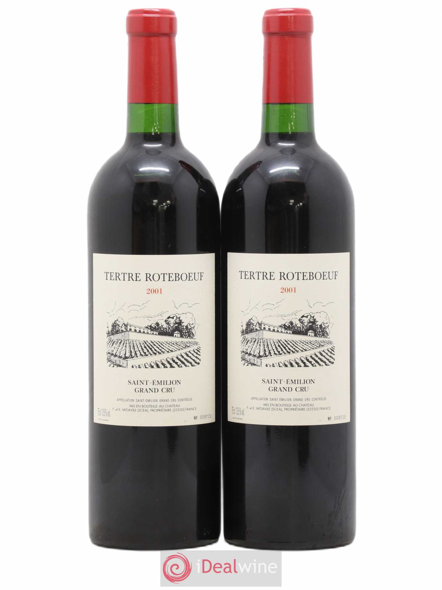 Château Tertre Roteboeuf 2001 - Lot de 2 bouteilles - 0