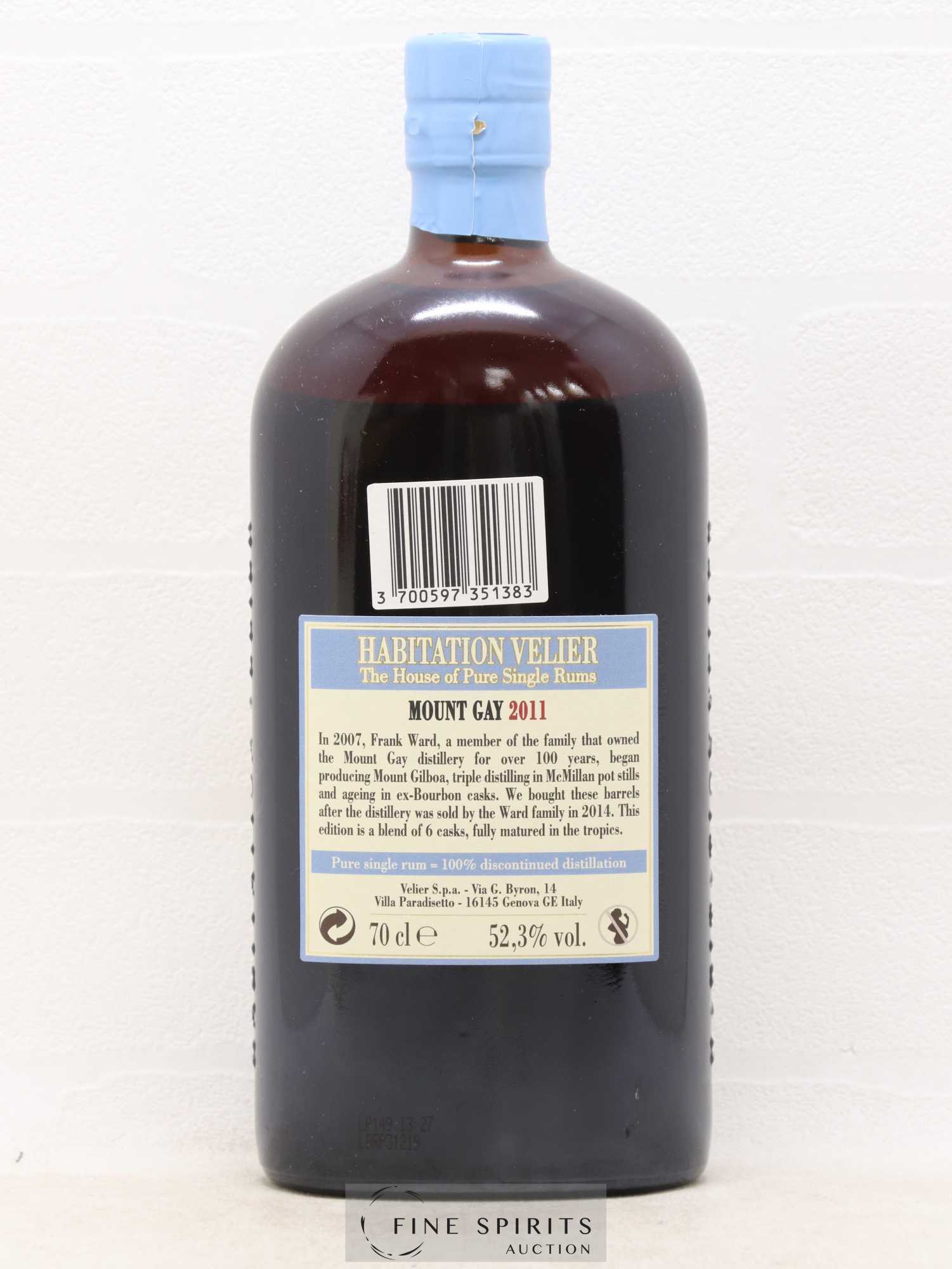 Mount Gay 9 years 2011 Velier 100% Pot Still Distillation - bottled 2020 Habitation Velier  (sans prix de réserve) - Lot de 1 bouteille - 2