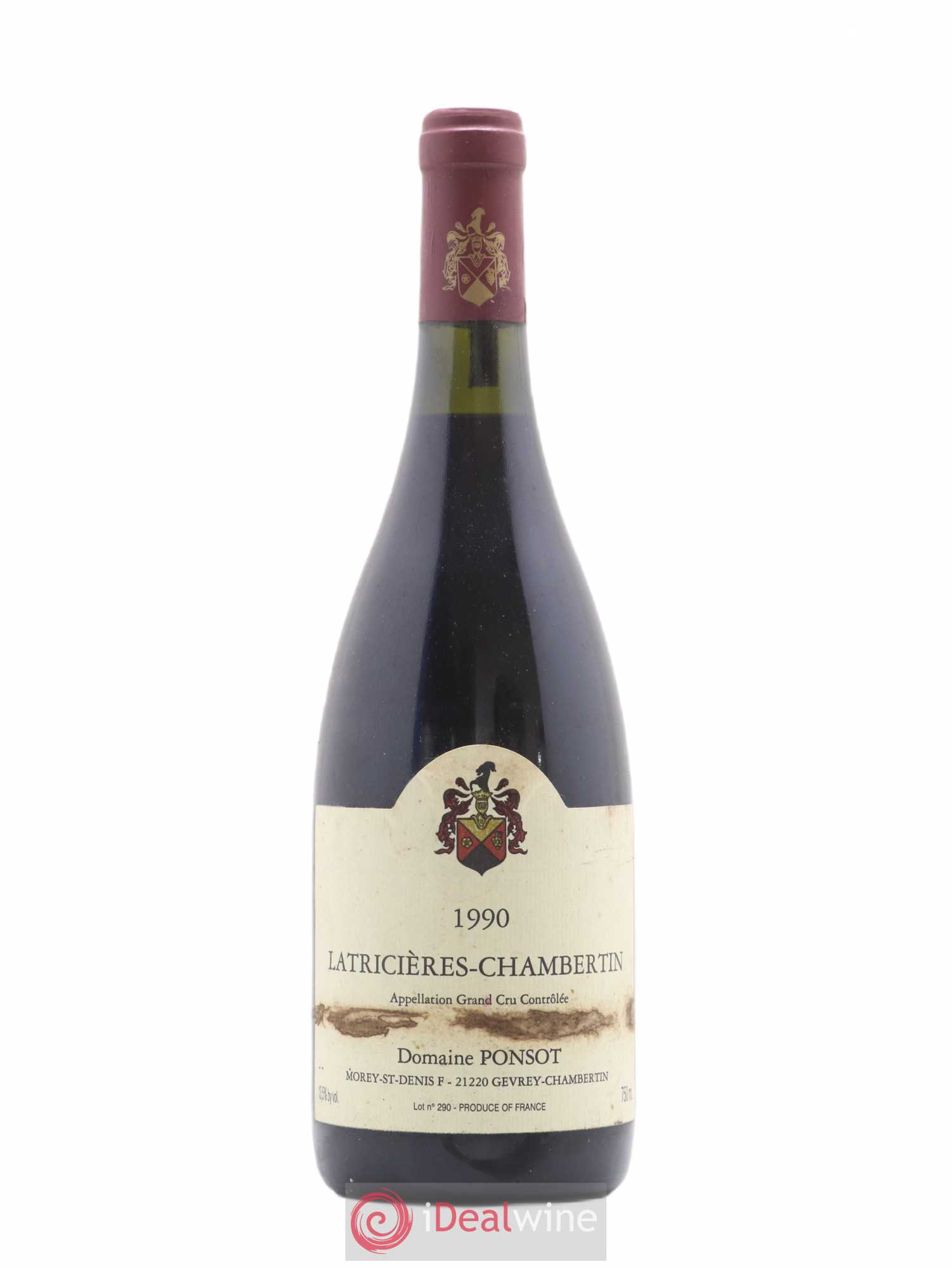 Latricières-Chambertin Grand Cru Ponsot (Domaine) 1990 - Lot de 1 bouteille - 0