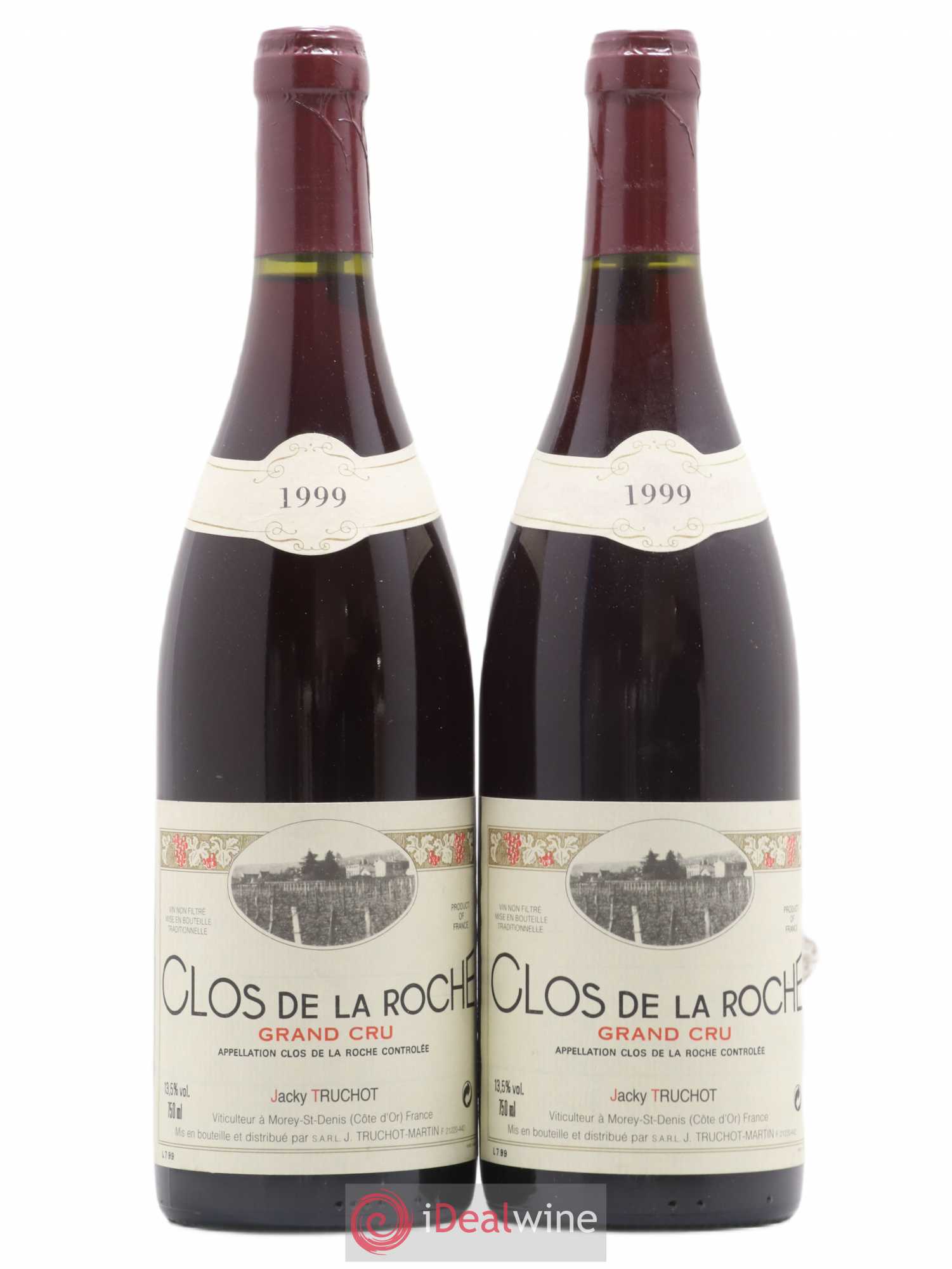 Clos de la Roche Grand Cru Jacky Truchot 1999 - Lot de 2 bouteilles - 0