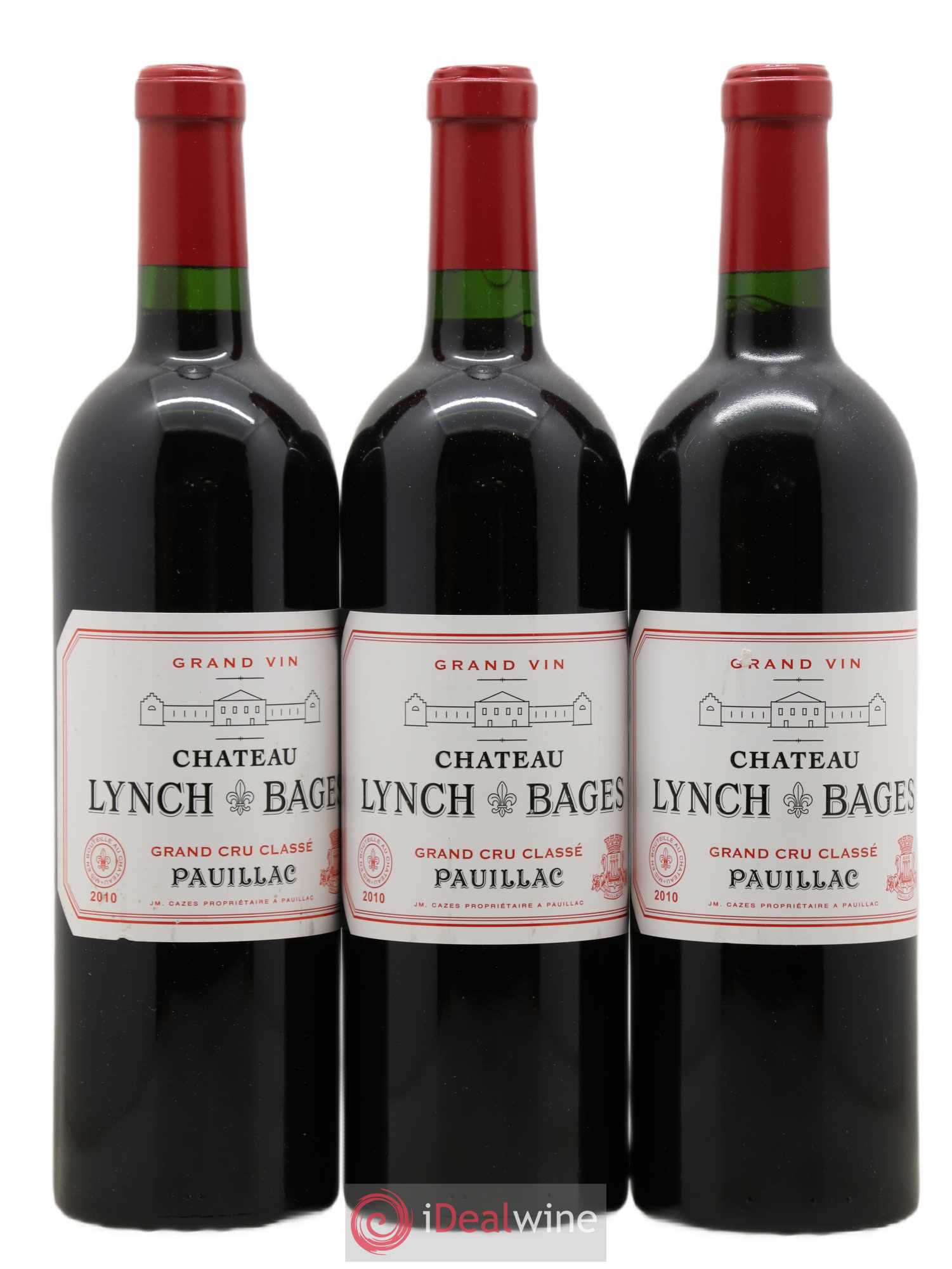 Château Lynch Bages 5ème Grand Cru Classé 2010 - Lot de 3 bouteilles - 0