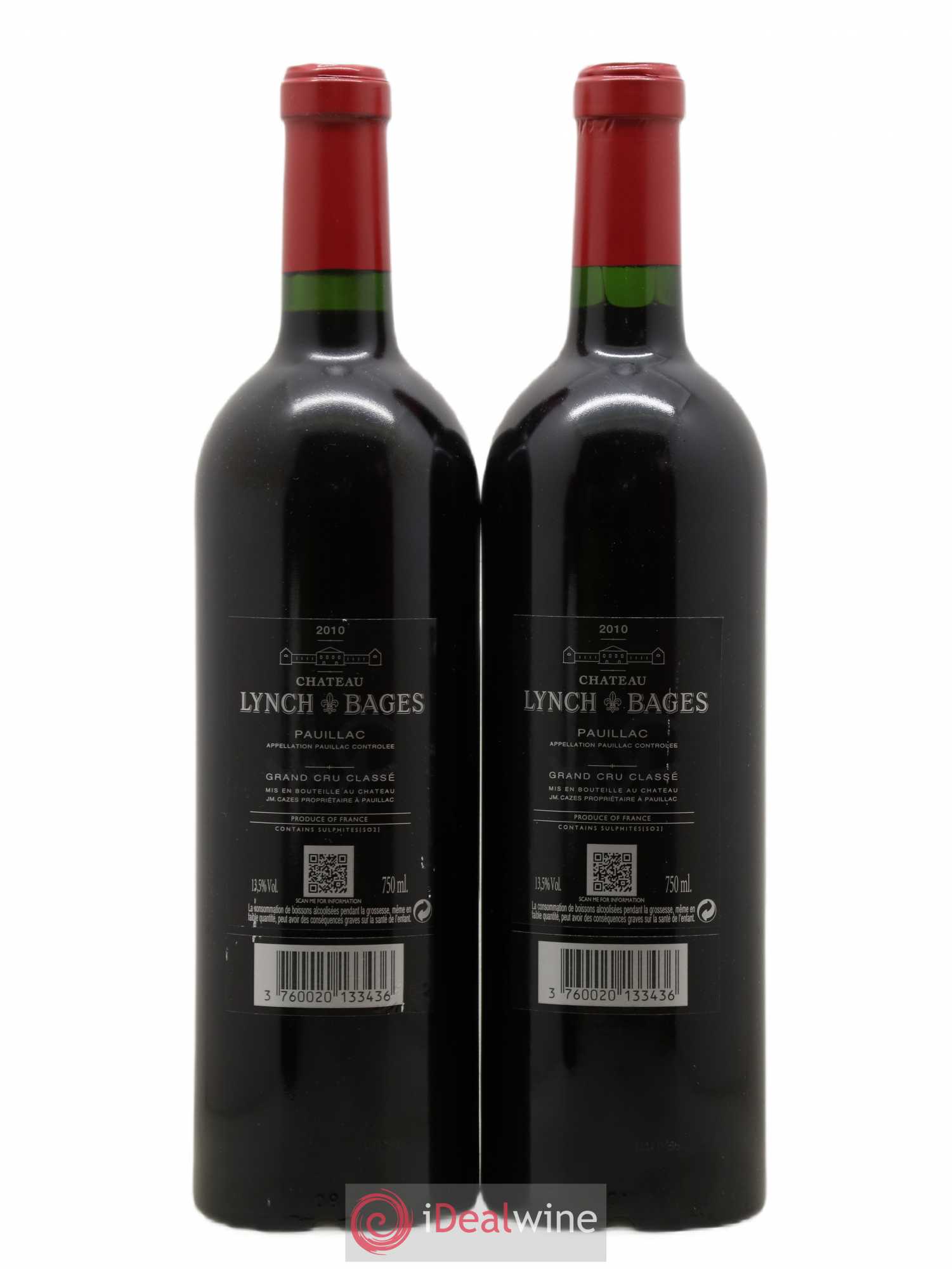Château Lynch Bages 5ème Grand Cru Classé 2010 - Lot de 2 bouteilles - 1