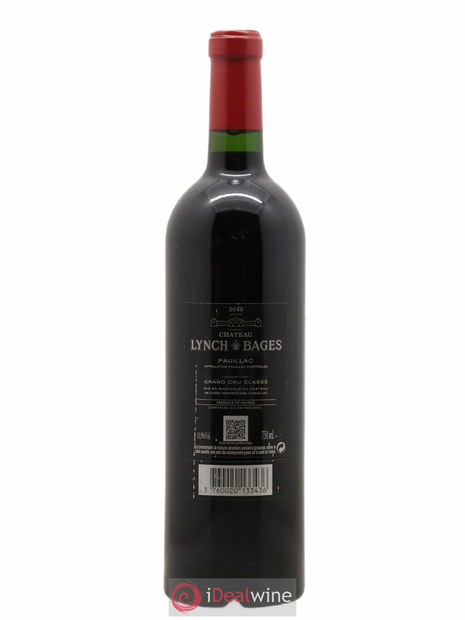Château Lynch Bages 5ème Grand Cru Classé 2010 - Lot de 1 bouteille - 1