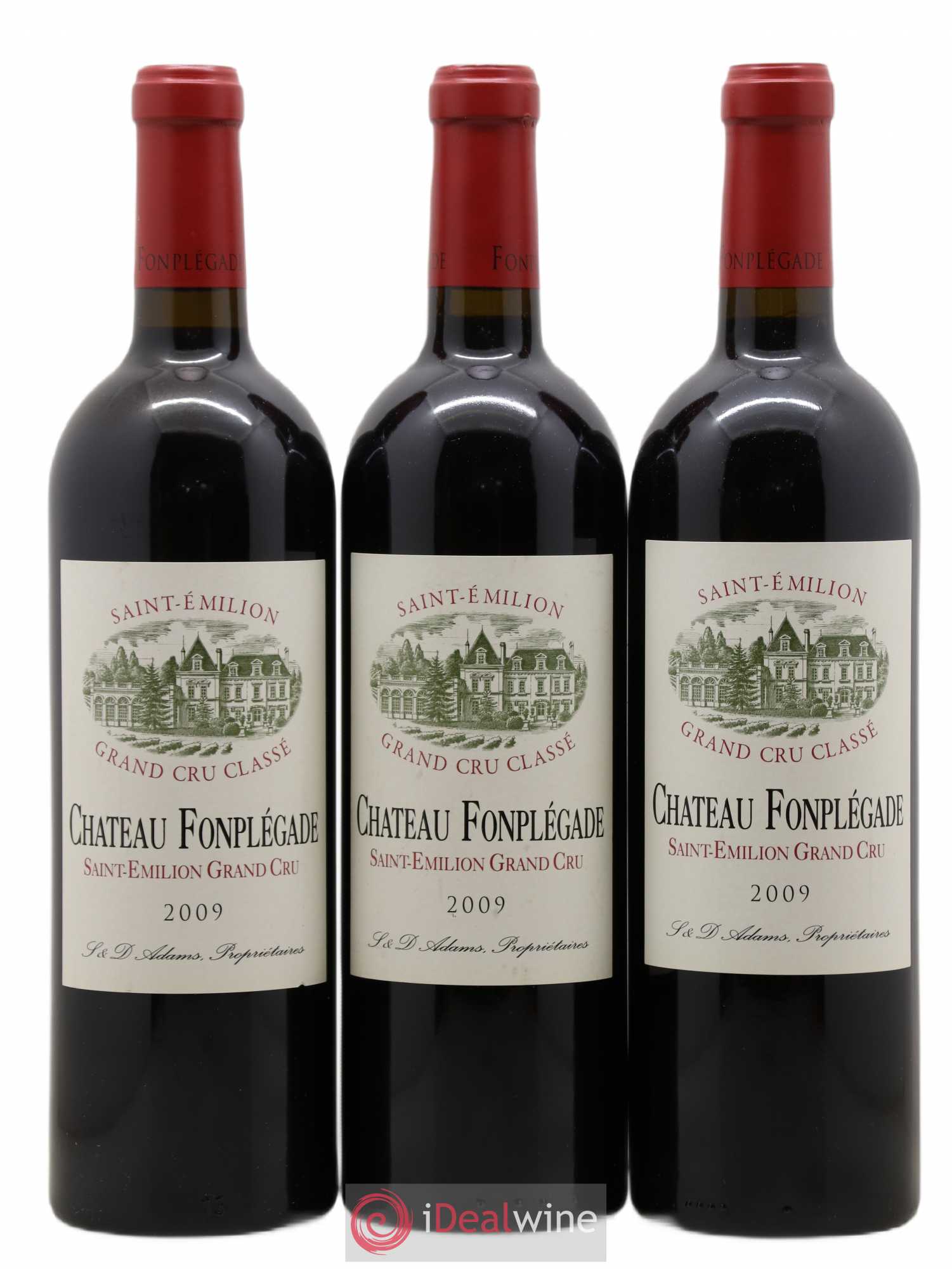 Château Fonplegade Grand Cru Classé 2009 - Lot de 3 bouteilles - 0