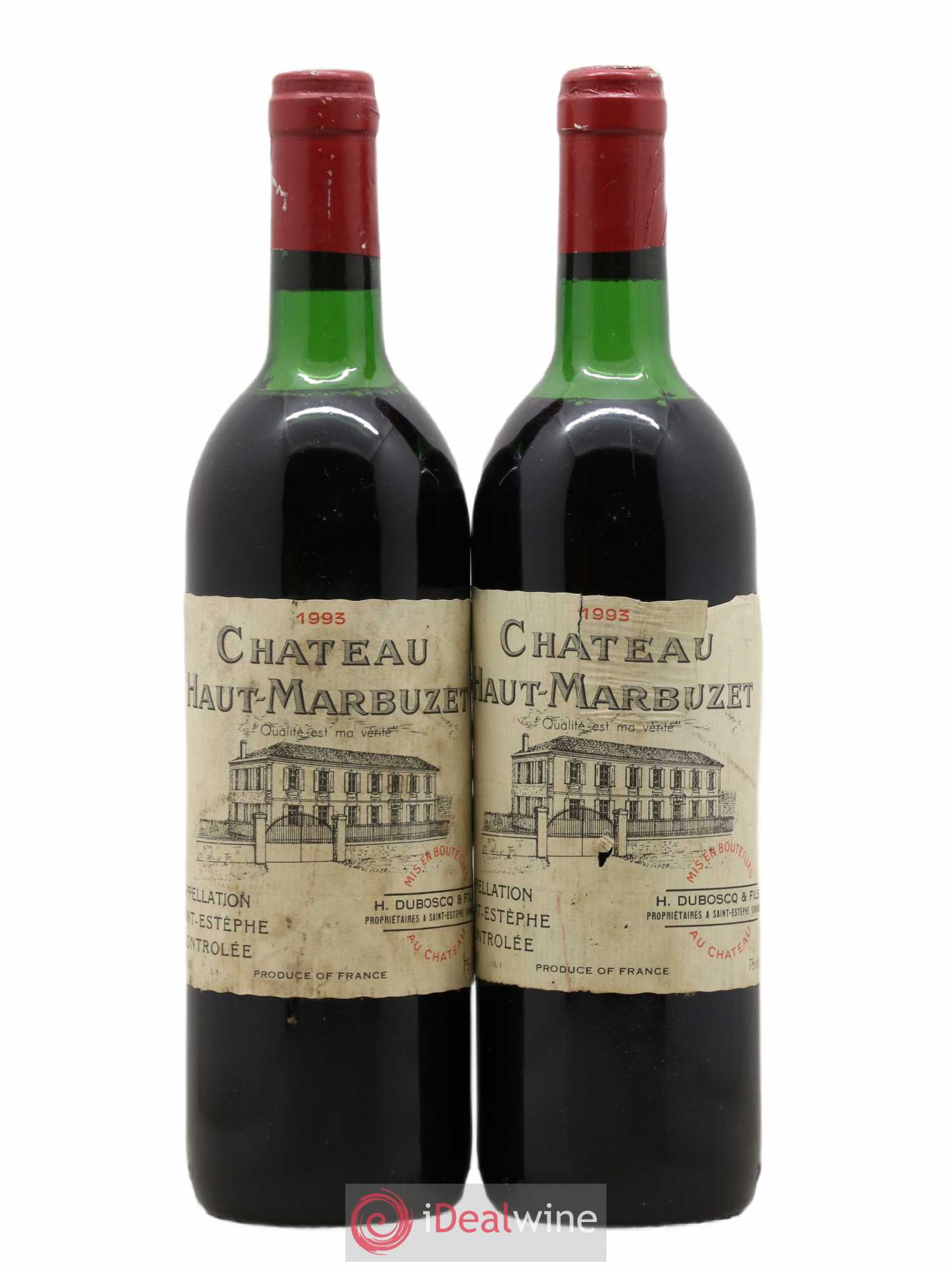 Château Haut Marbuzet 1993 - Lot de 2 bouteilles - 0