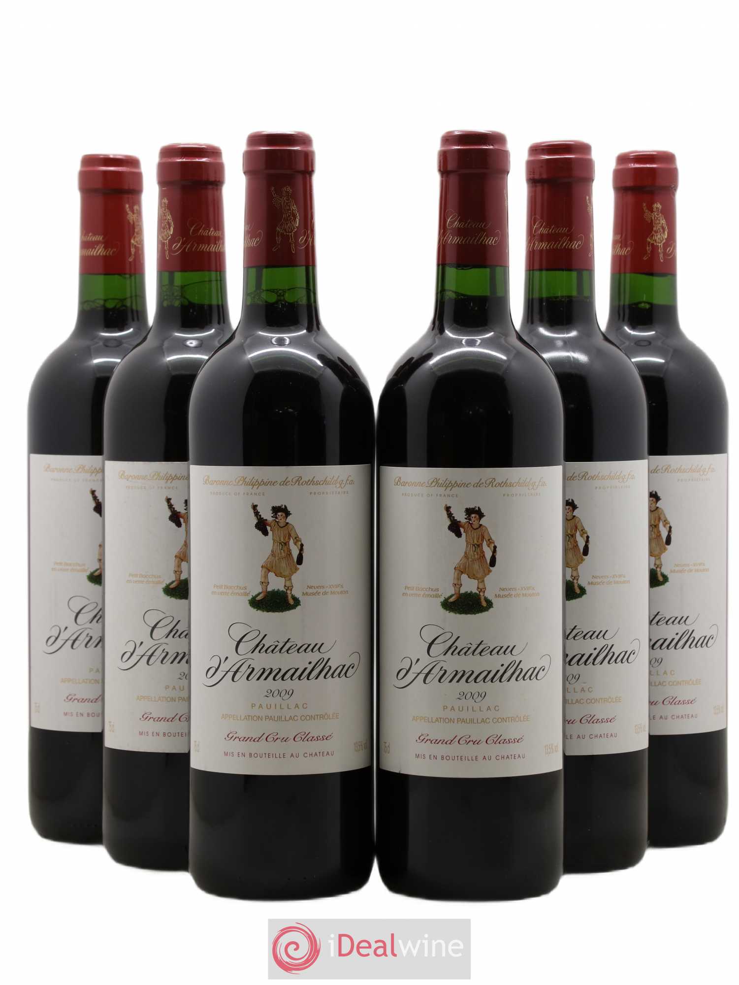 Château d' Armailhac - Mouton Baron(ne) Philippe 5ème Grand Cru Classé 2009 - Lot de 6 bouteilles - 0