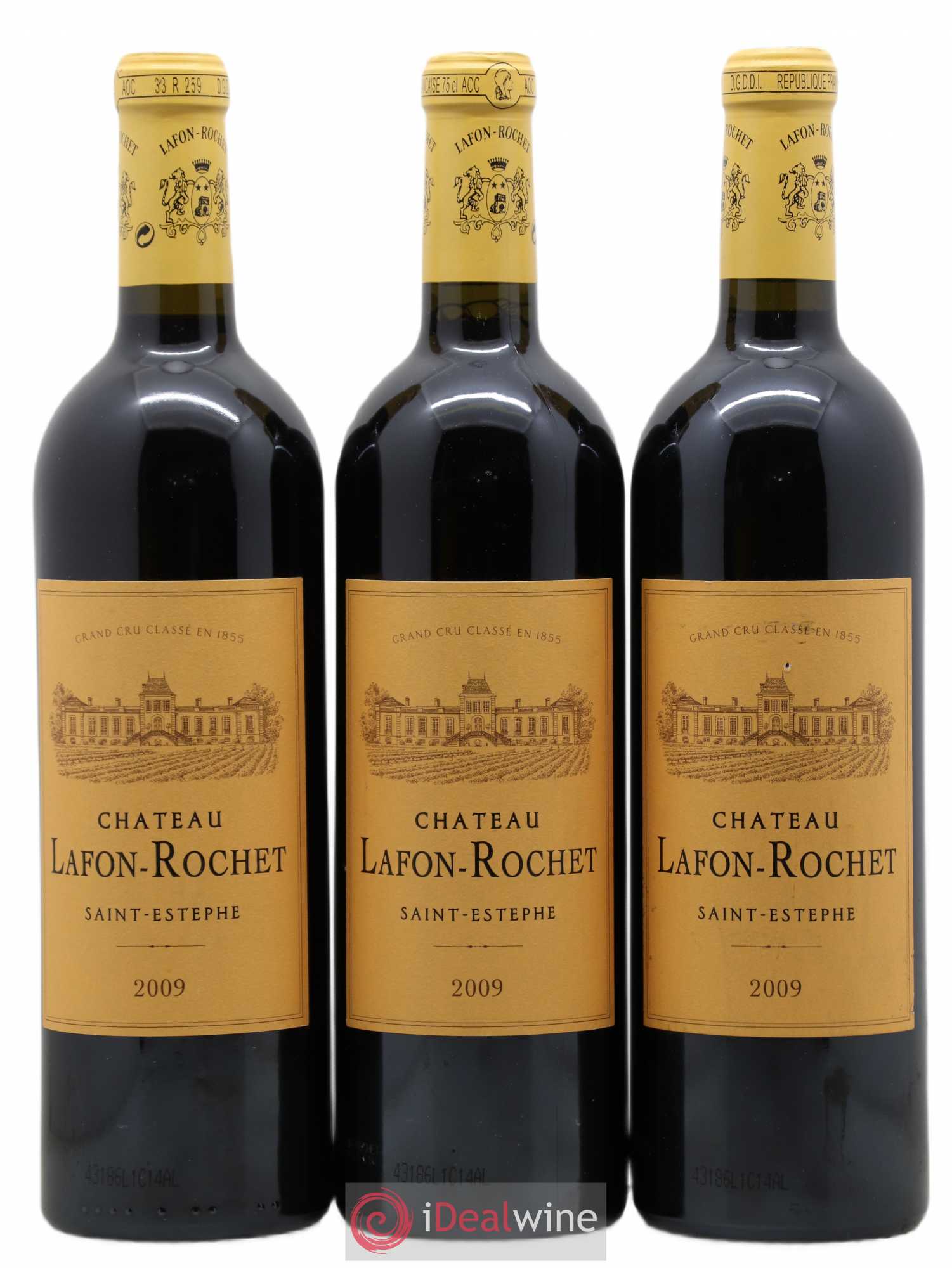 Château Lafon Rochet 4ème Grand Cru Classé 2009 - Lot de 3 bouteilles - 0
