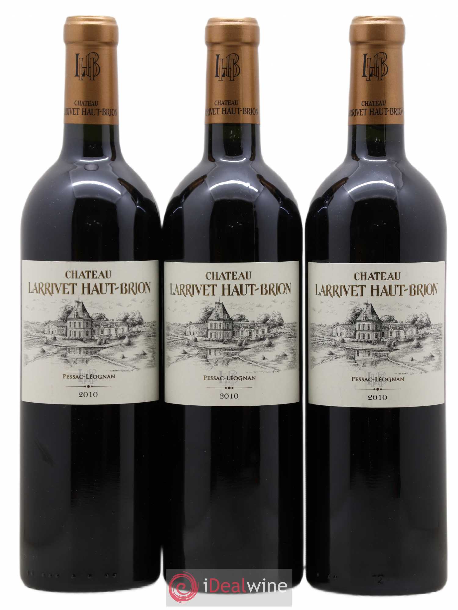 Château Larrivet Haut-Brion 2010 - Lot de 3 bouteilles - 0