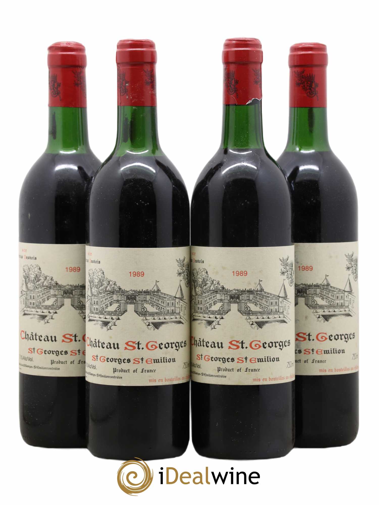 Château Saint-Georges 1989 - Lot de 4 bouteilles - 0