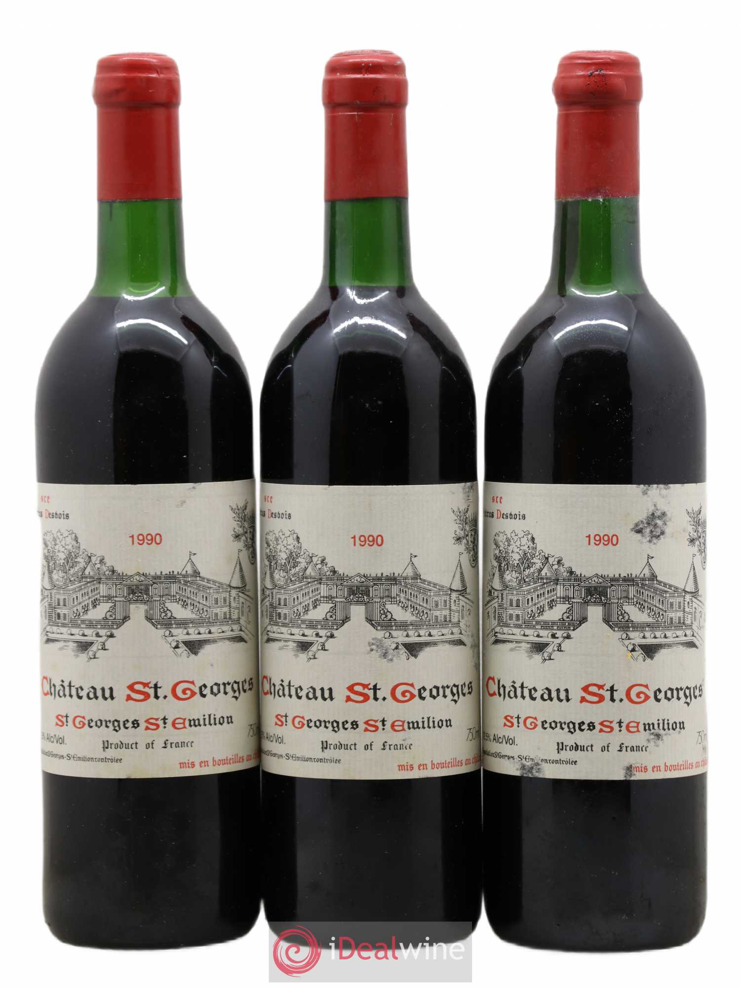 Château Saint-Georges 1990 - Lot de 3 bouteilles - 0